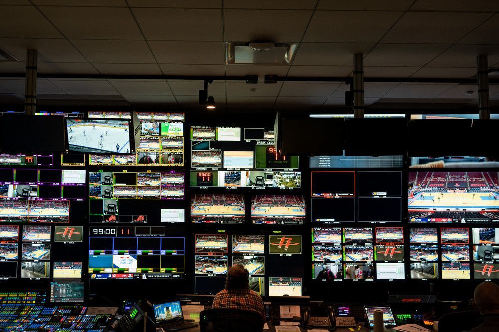 Picture of a ESPN control room