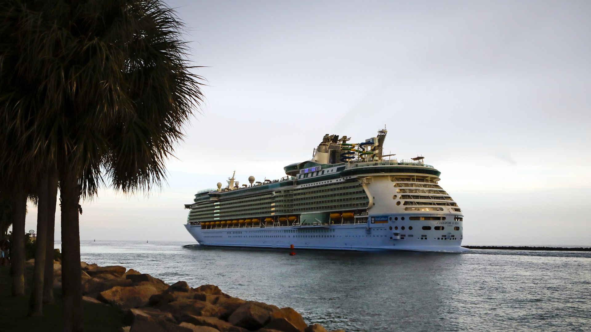 Cruise ship in Miami port