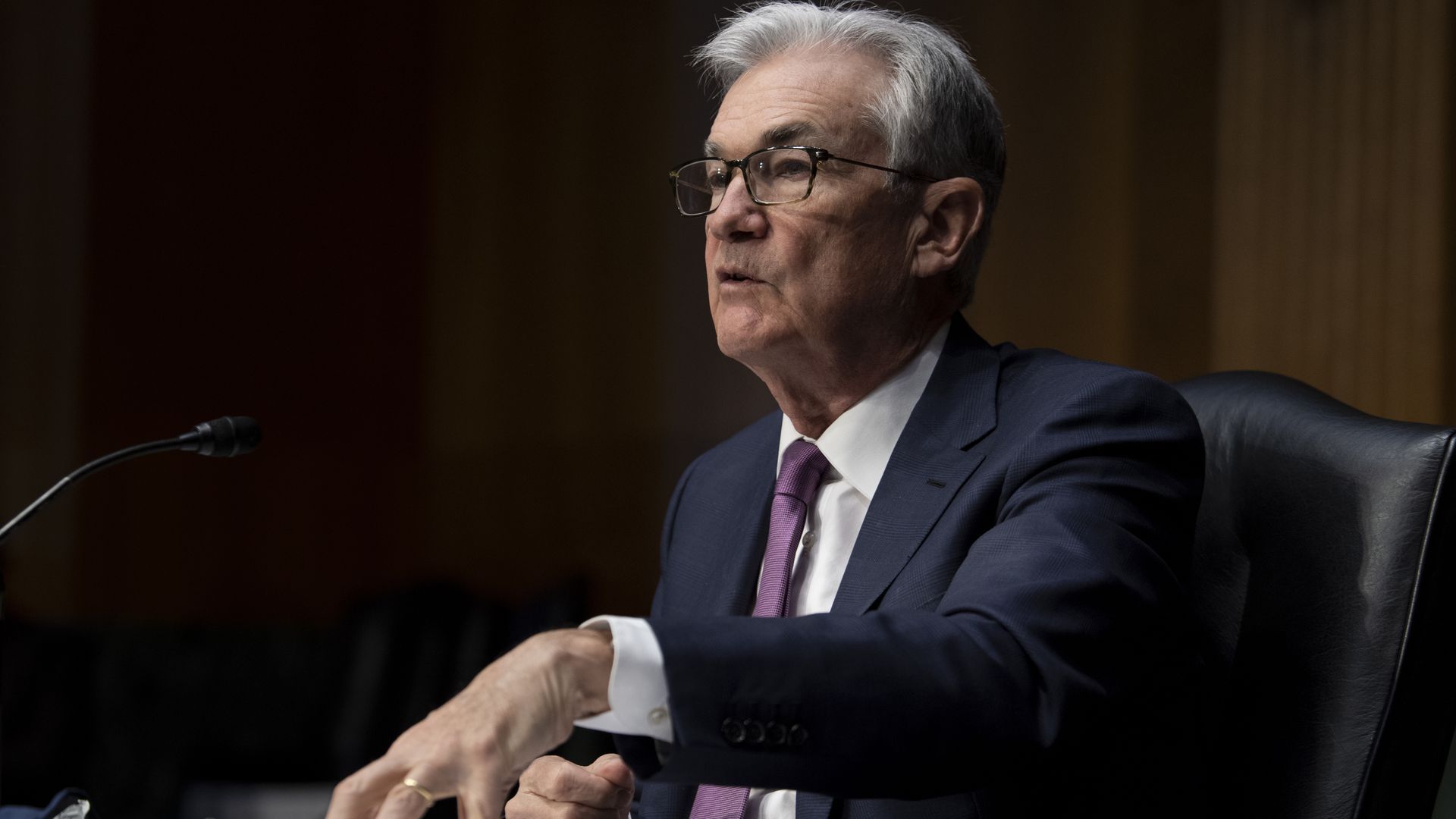 Fed Chair Jerome Powell at a hearing earlier this month. Photo: Brendan Smialowski-Pool/Getty Images