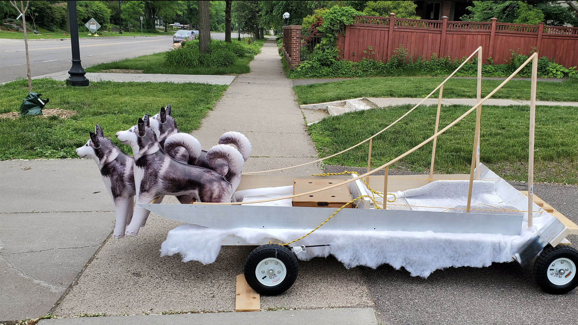 a musher-themed soap box race entrant