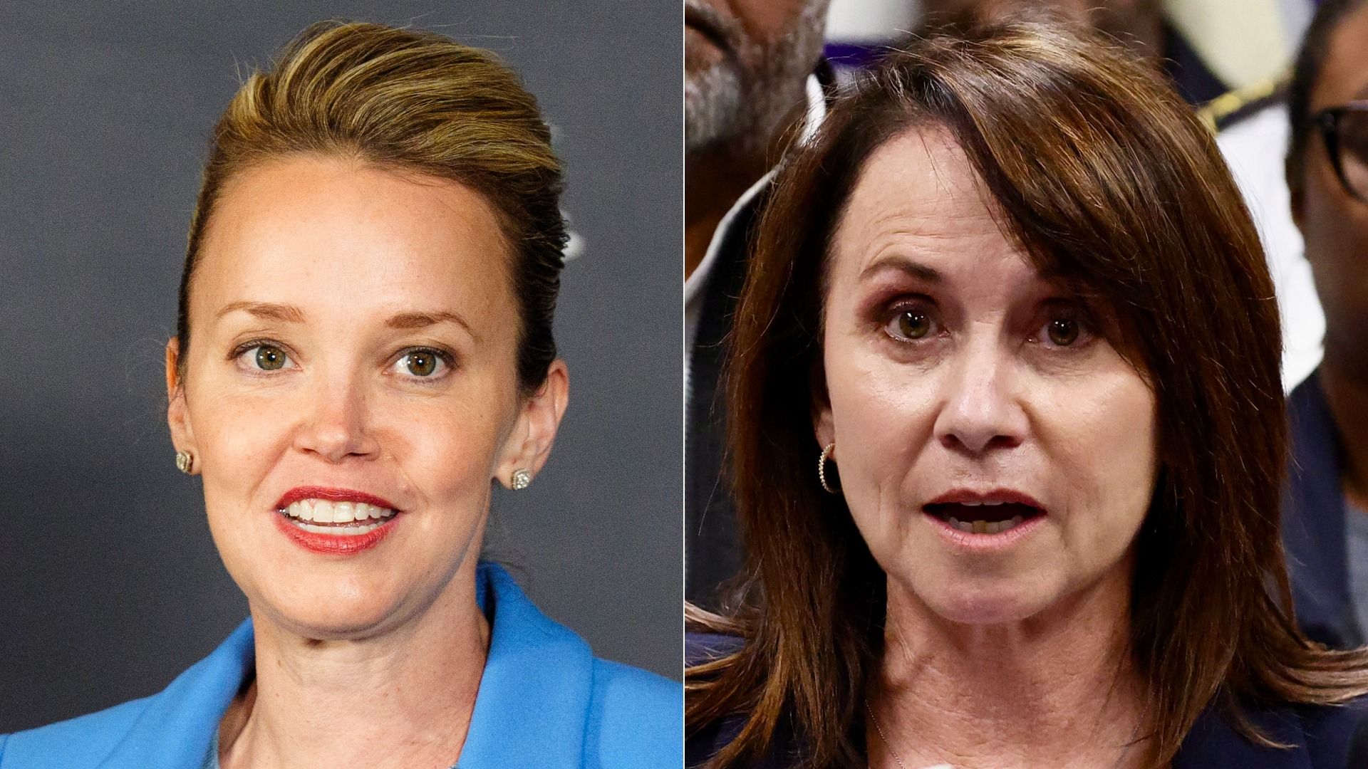 Photo shows headshots of Helena Moreno and Liz Murrill.