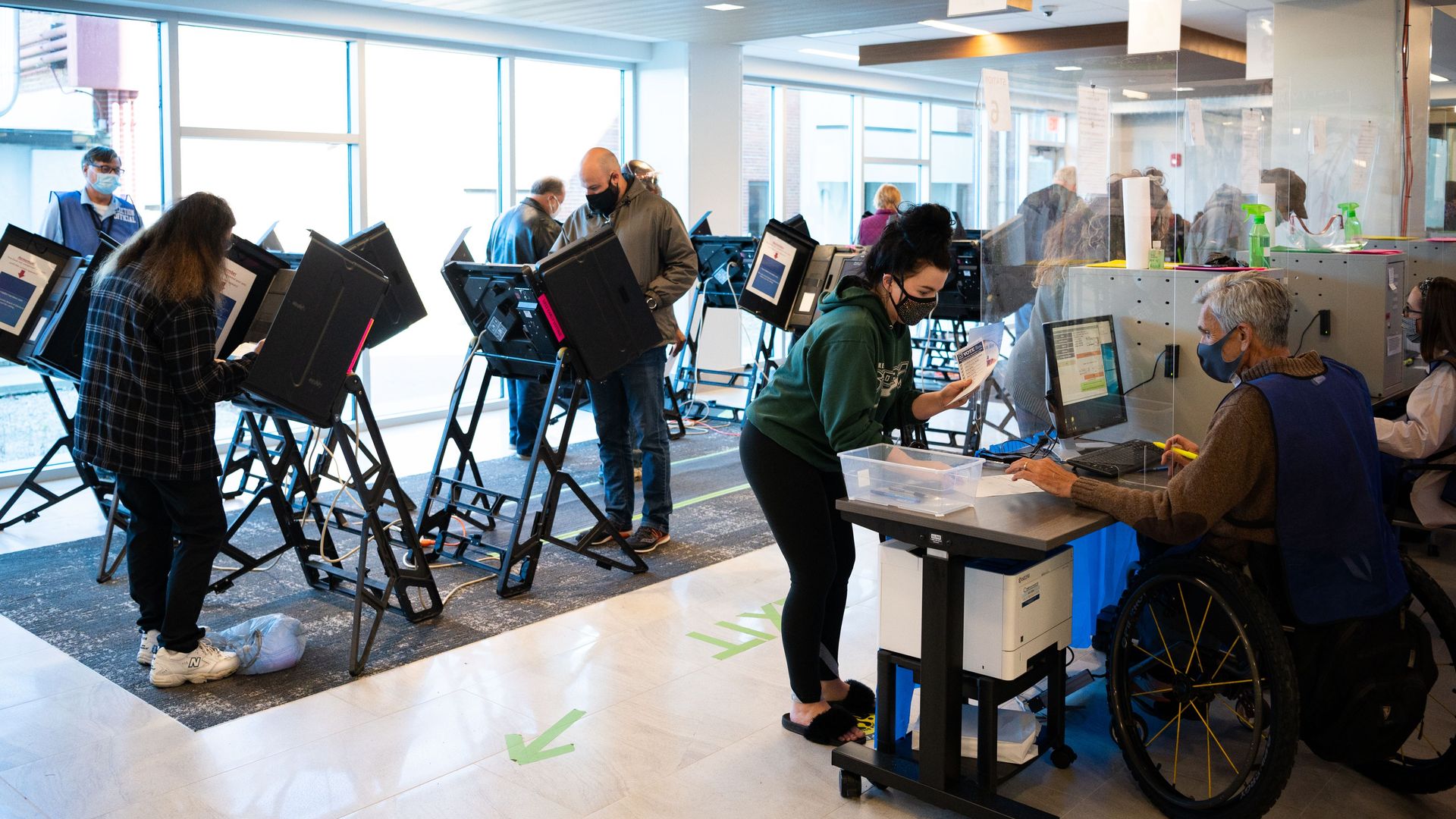 Residents voting in Lake County