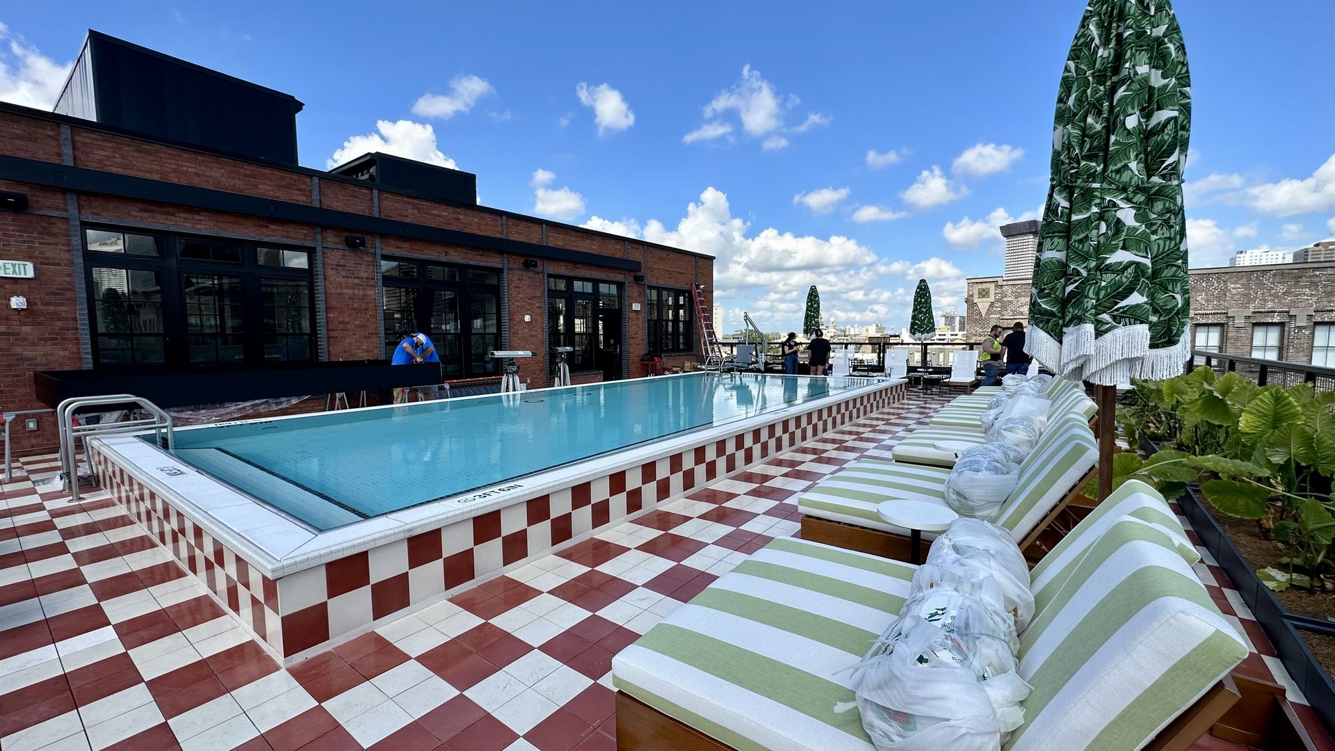 Photo shows the pool at Common House in New Orleans.