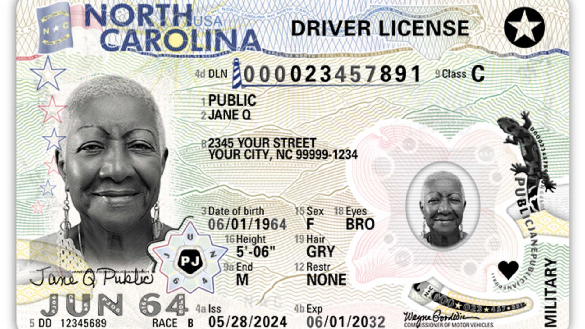 North Carolina Real ID drivers license