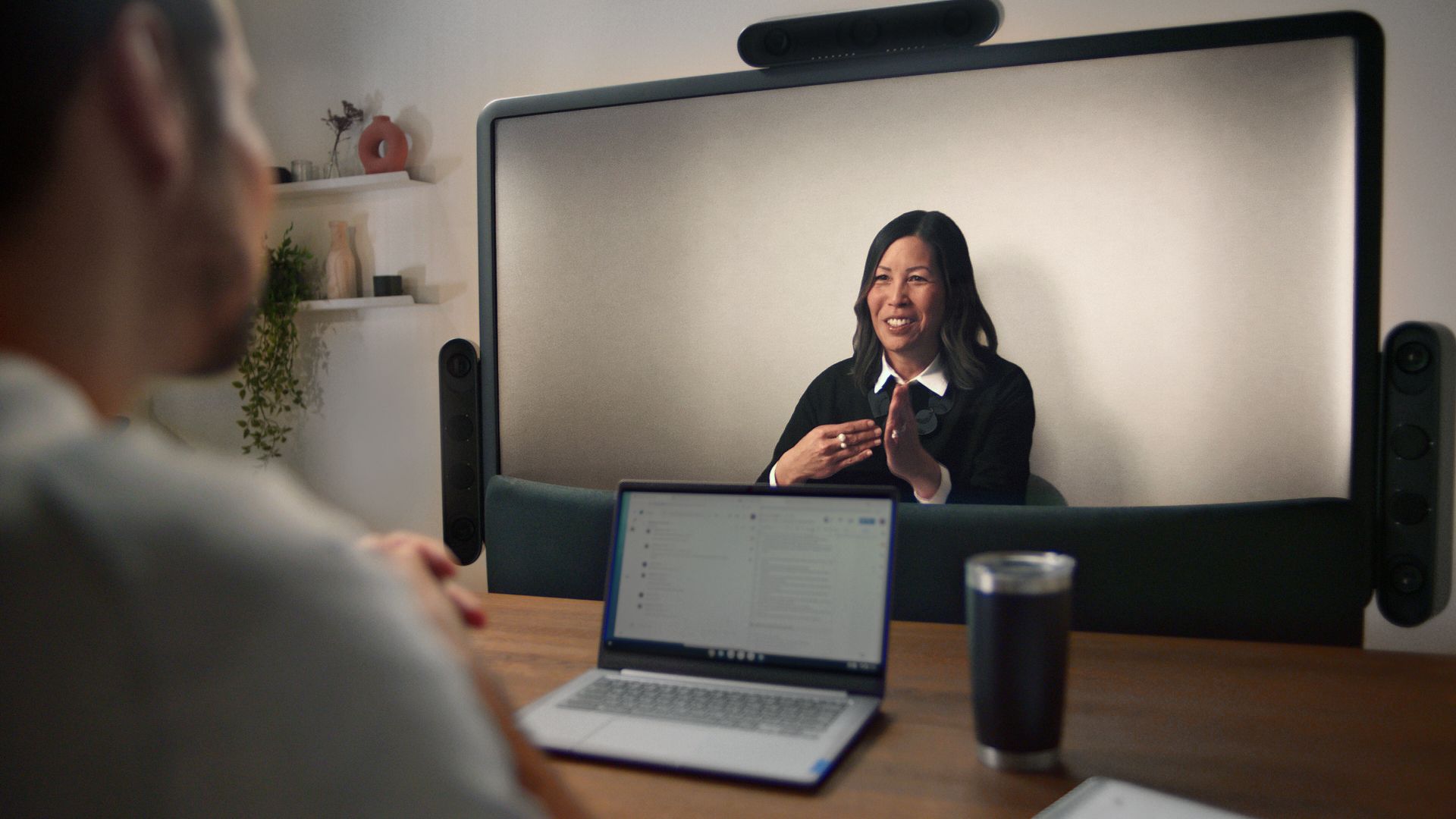 Google's smaller Project Starline video conferencing system