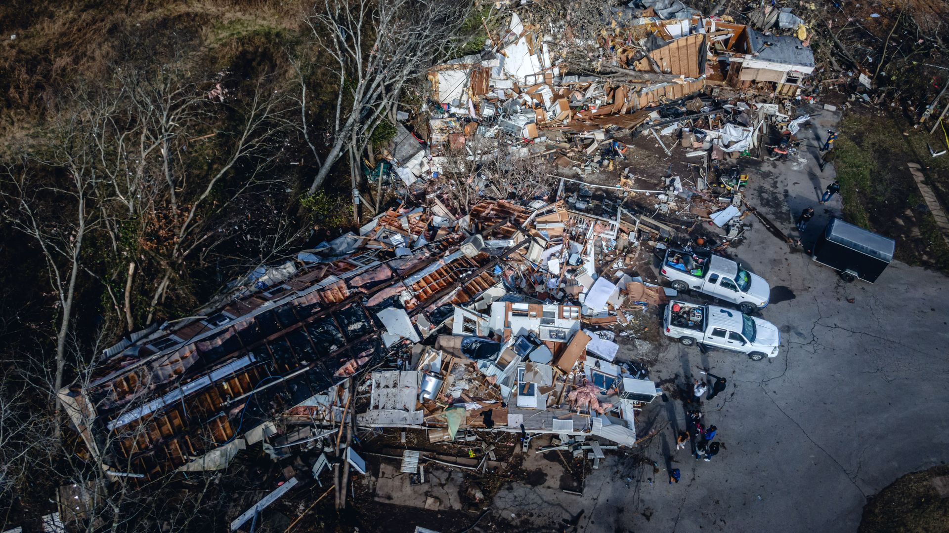 Tornado debris in the Madison neighborhood.
