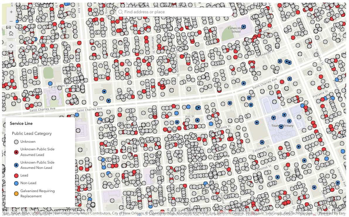 Map Lead water pipes in each New Orleans neighborhood Axios New Orleans