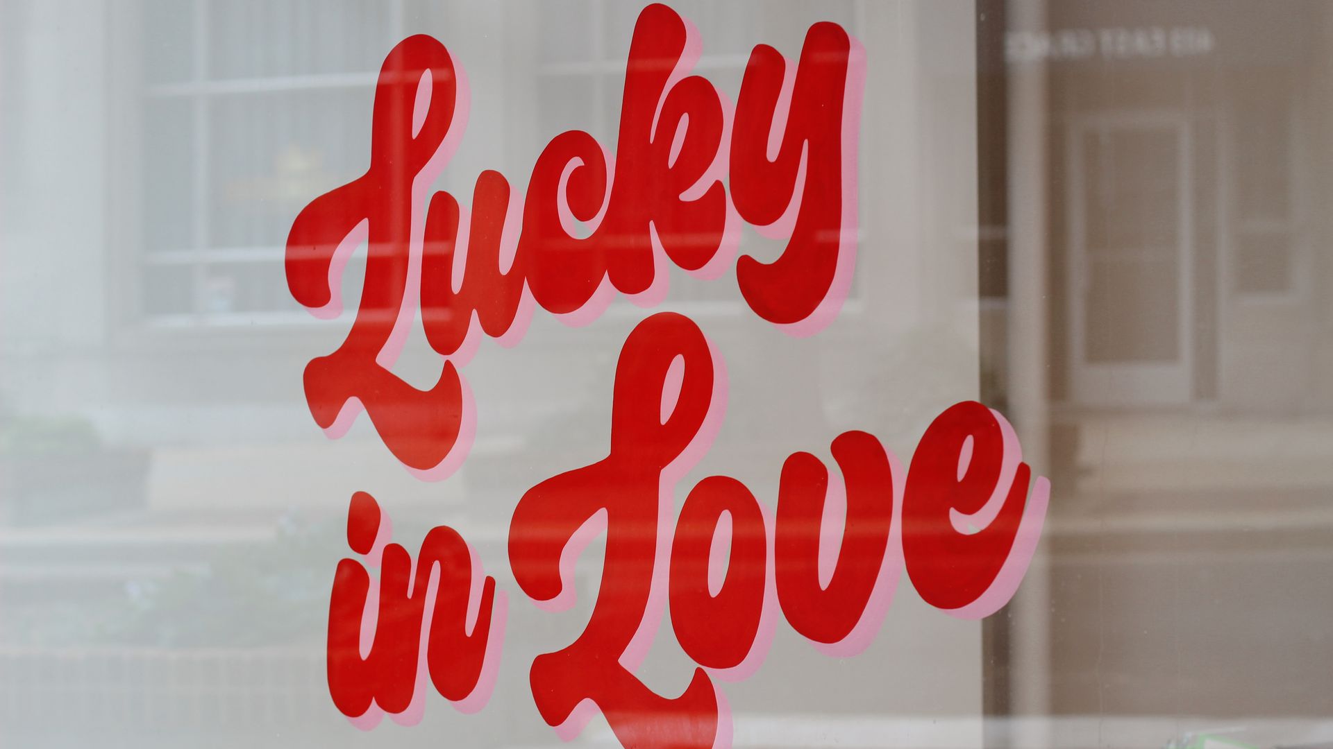 a sign that says lucky in love wedding chapel 