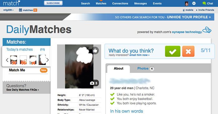 match dot com-match charlotte