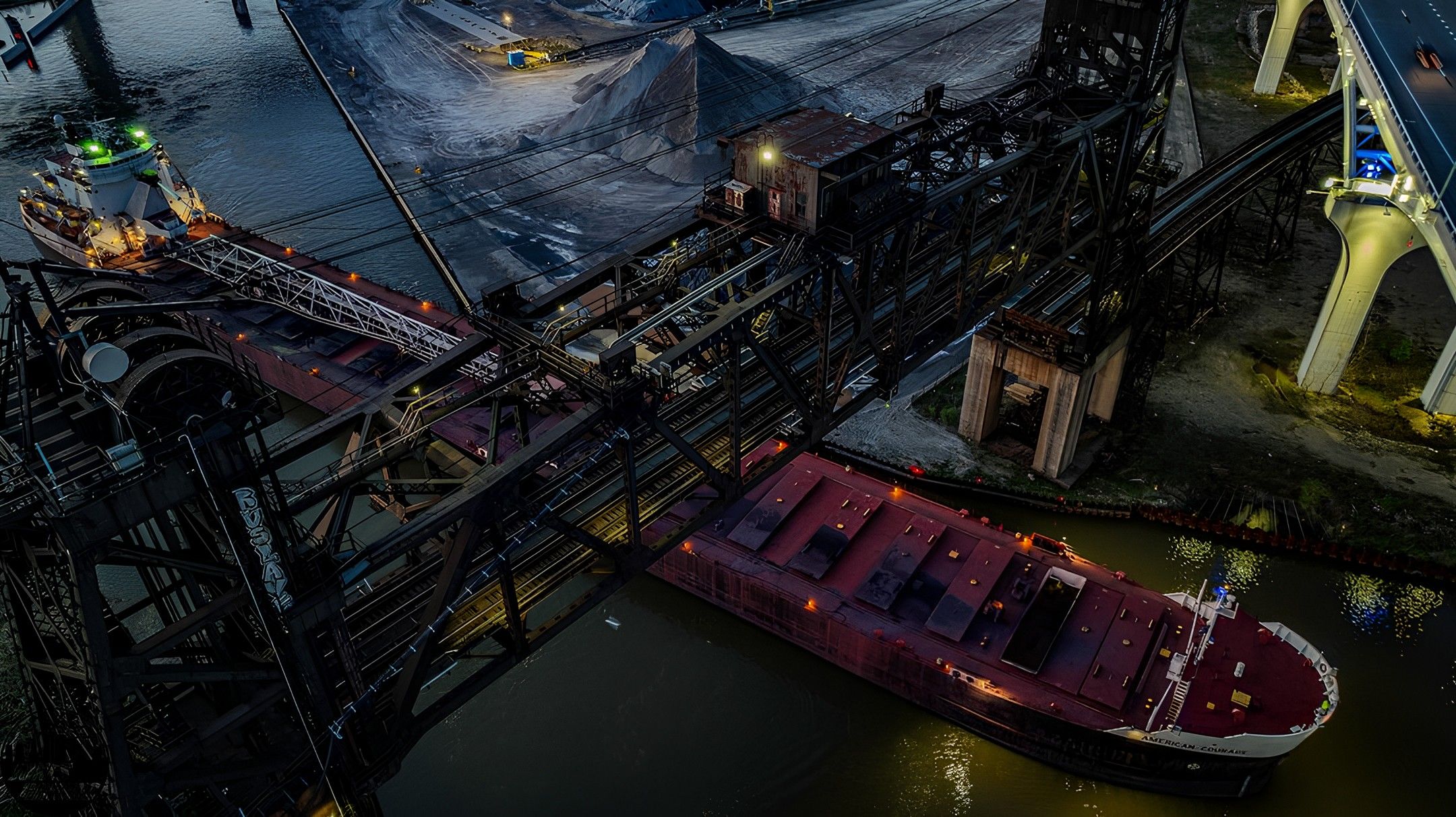 A boat in Cleveland flats. 