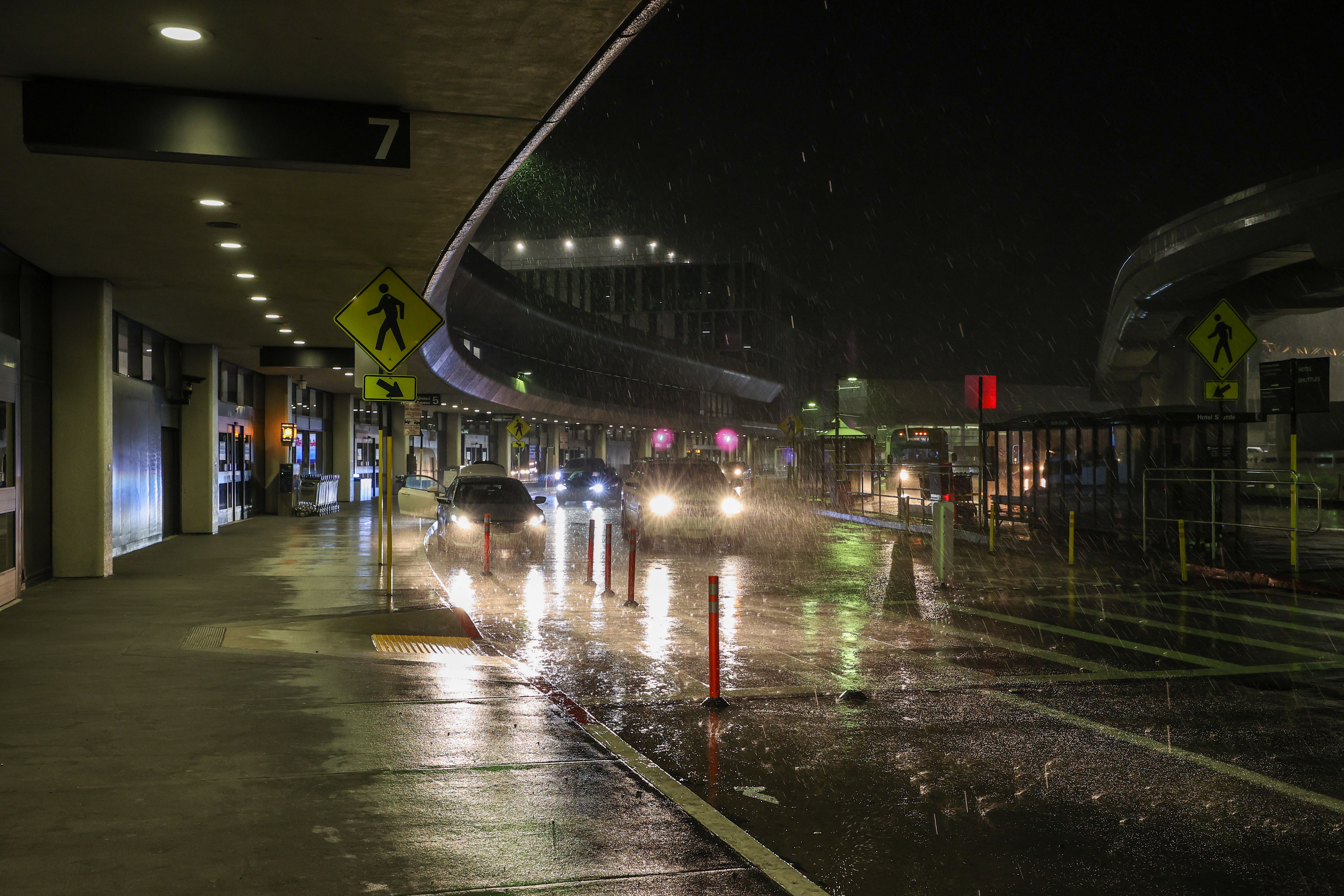  San Francisco International Airport (SFO) is seen during heavy rain in San Francisco, California, United States on January 4.