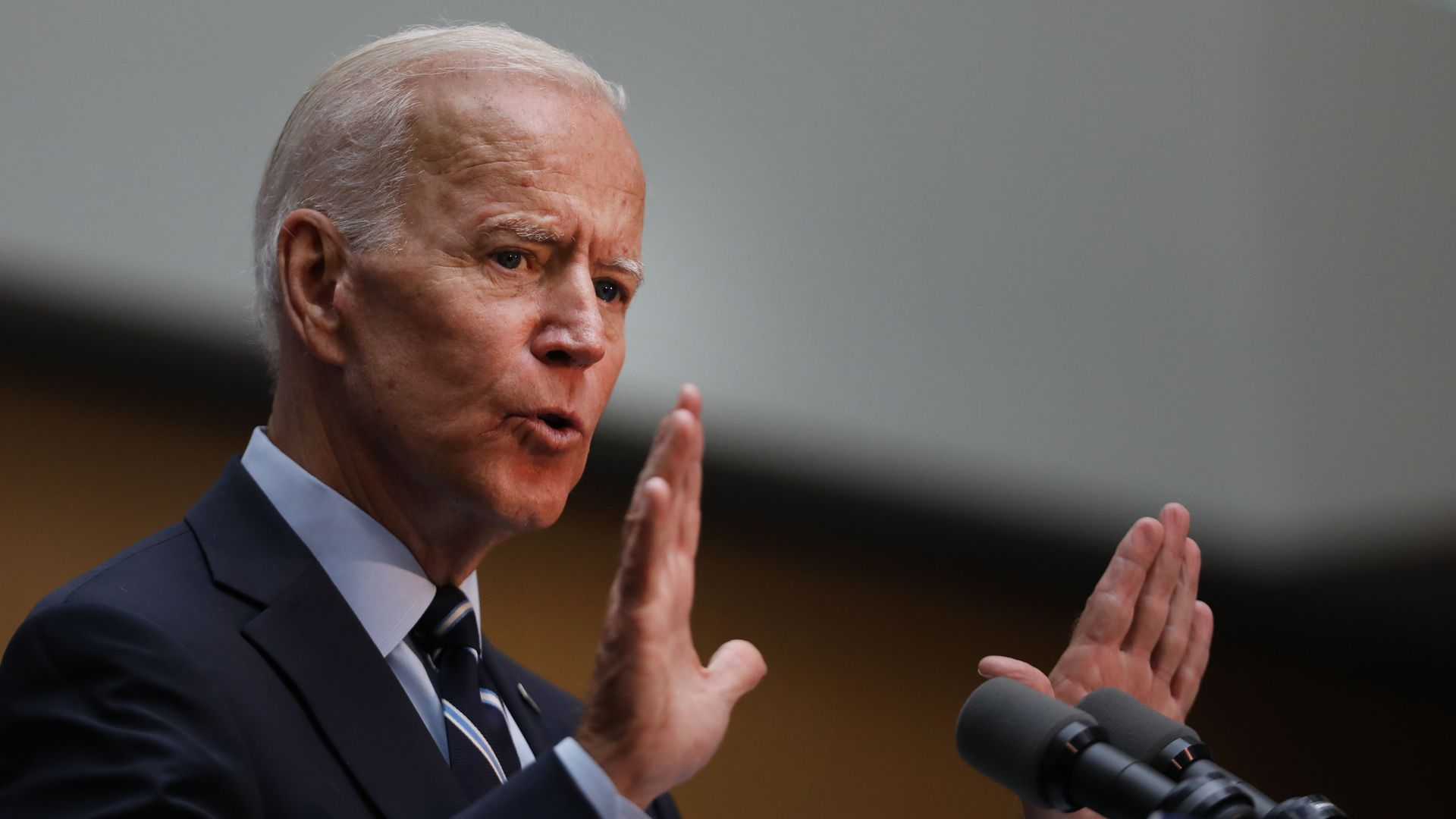 Joe Biden gives a speech