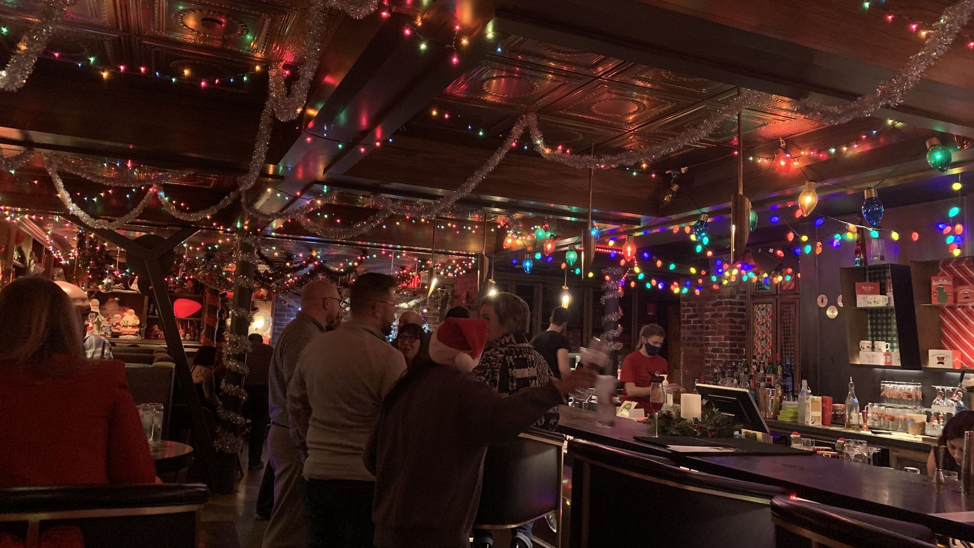 Miracle on 2nd Street pop-up holiday bar. 