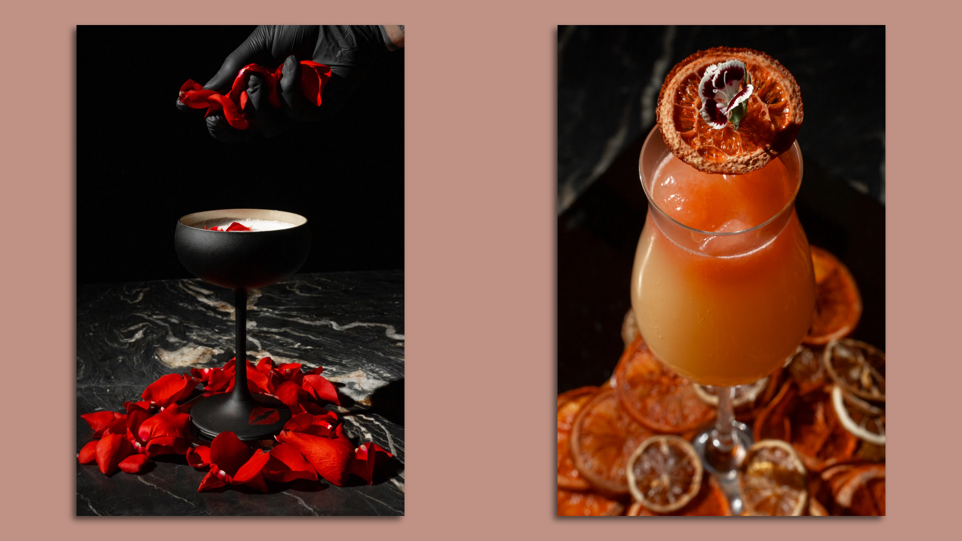 Two cocktails to be served at Saksey's. 