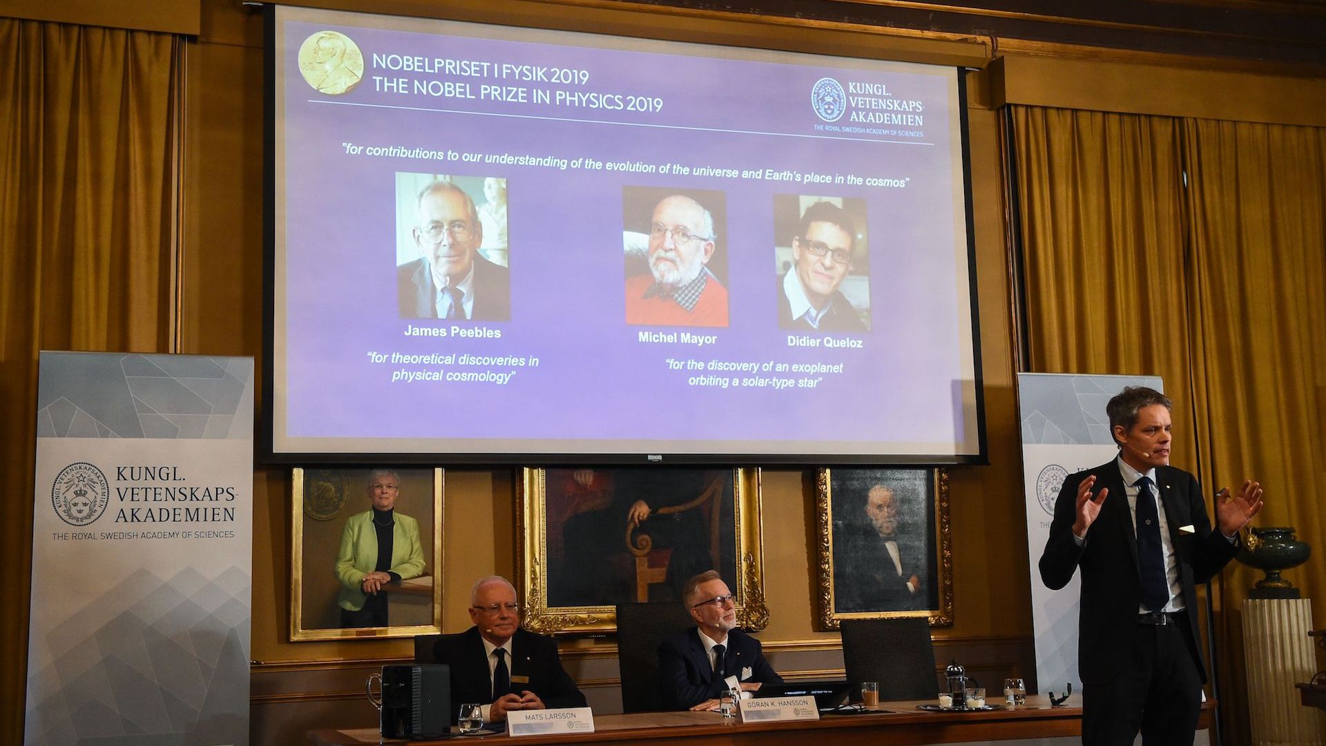 The room where the Nobel Prize in physics was announced