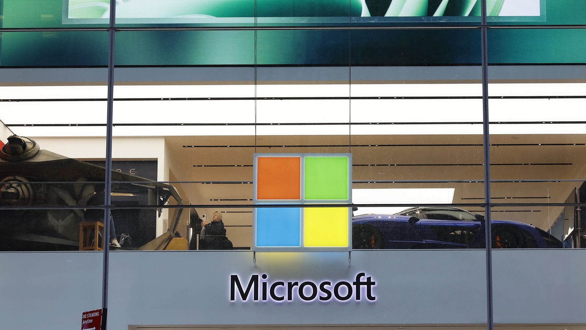 A Microsoft Experience Center is seen on Fifth Avenue on April 03, 2024 in New York City. 