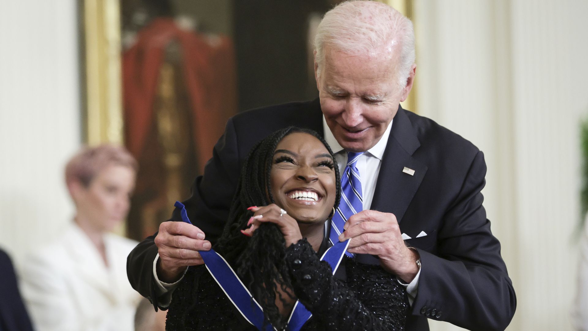 Biden and Simone Biles