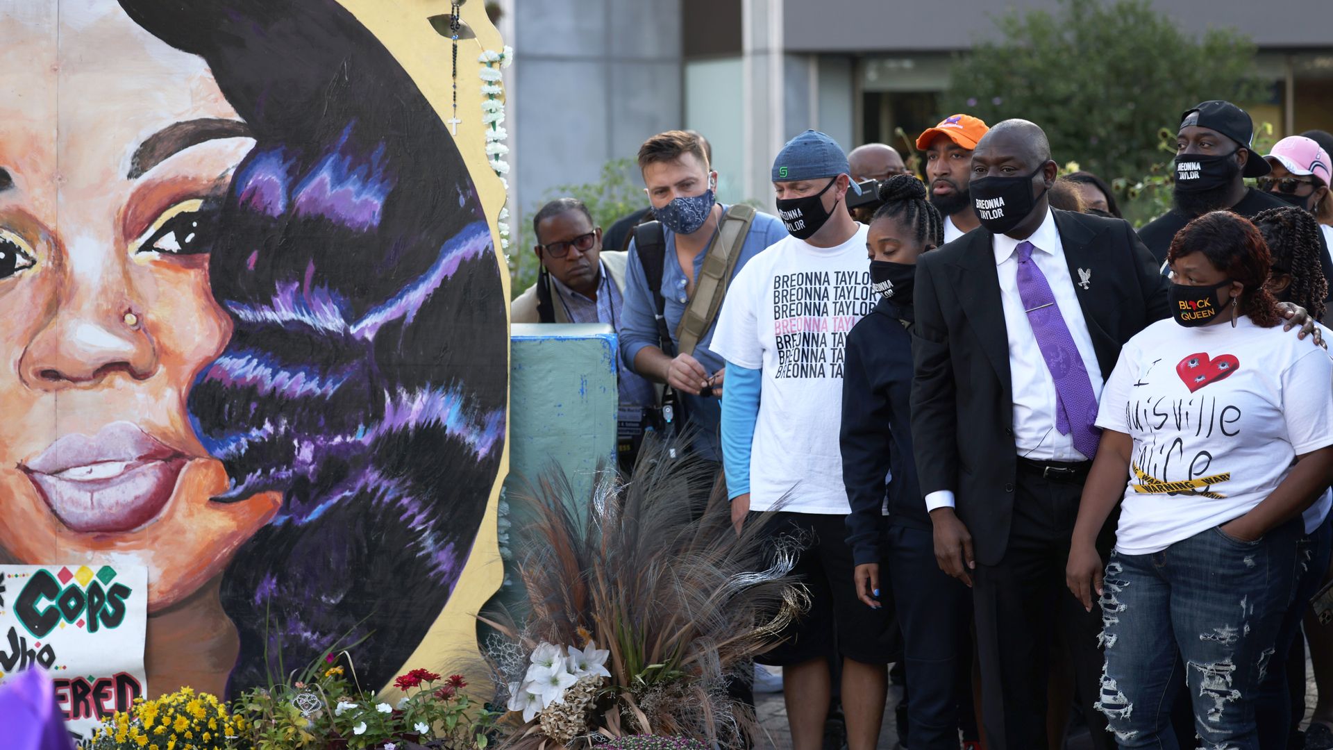 AA mural of Breonna Taylor at Jefferson Square Park on September 25, 2020 in Louisville, Kentucky.