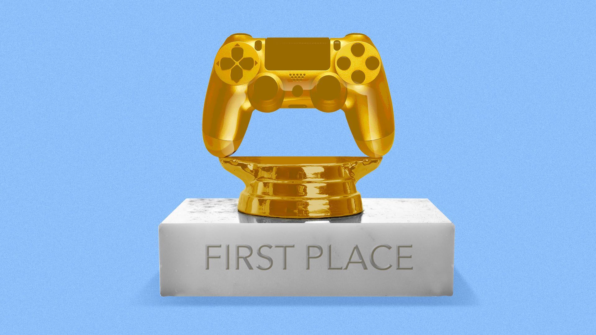 Trophy of a video game controller