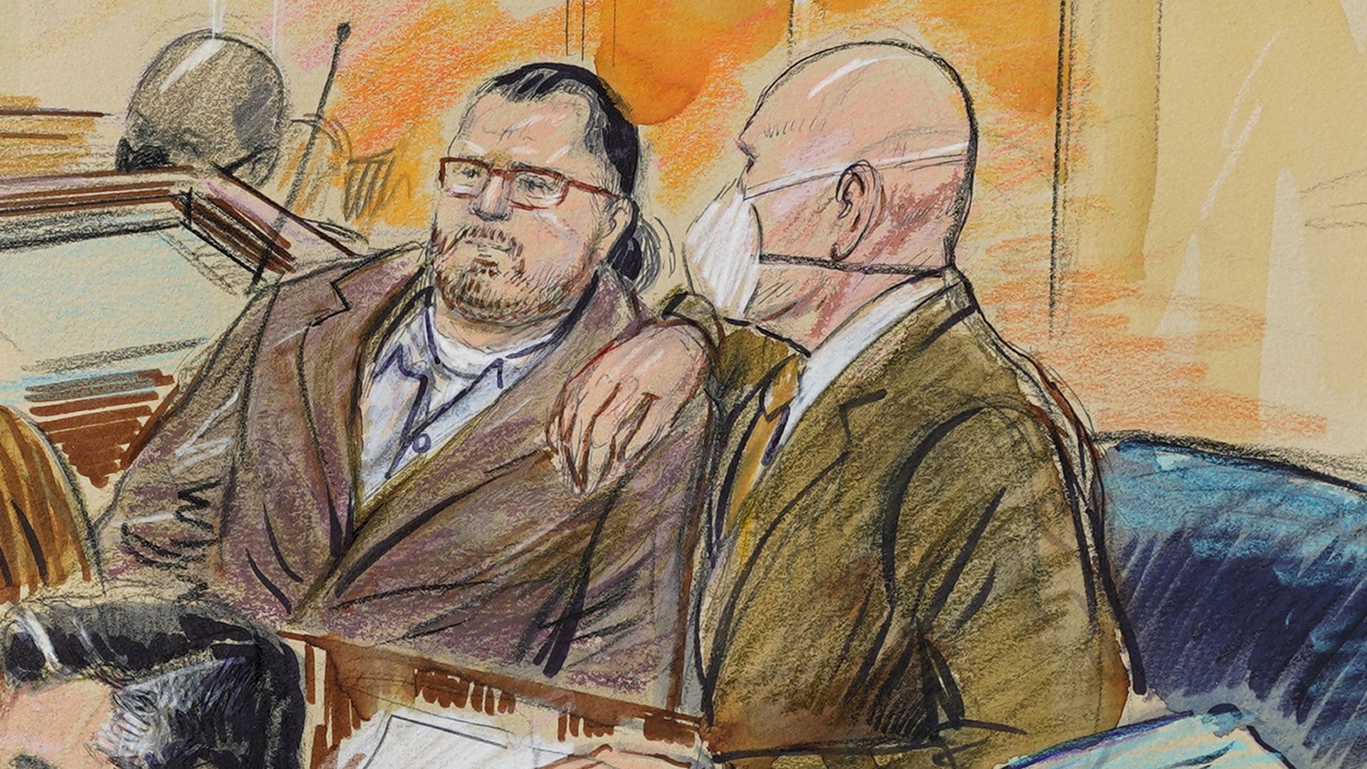 Courtroom sketch of Guy Reffitt