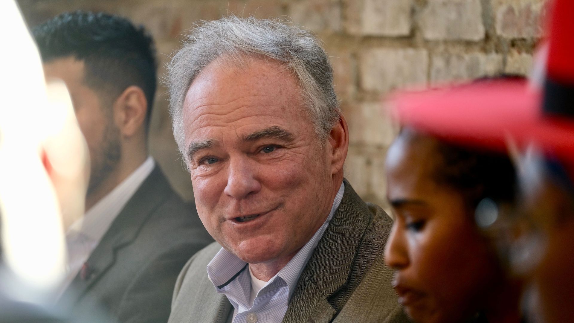 Sen. Tim Kaine (D-VA) speaks during an event in Richmond.