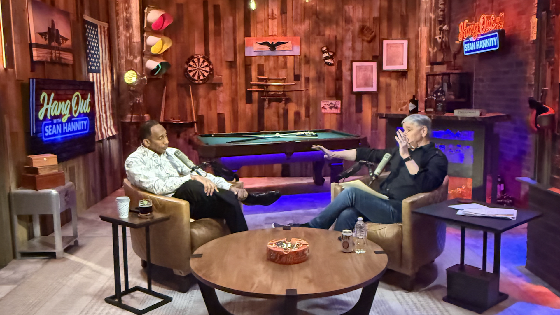 Sean Hannity interviews Stephen A. Smith. Photo: Fox News