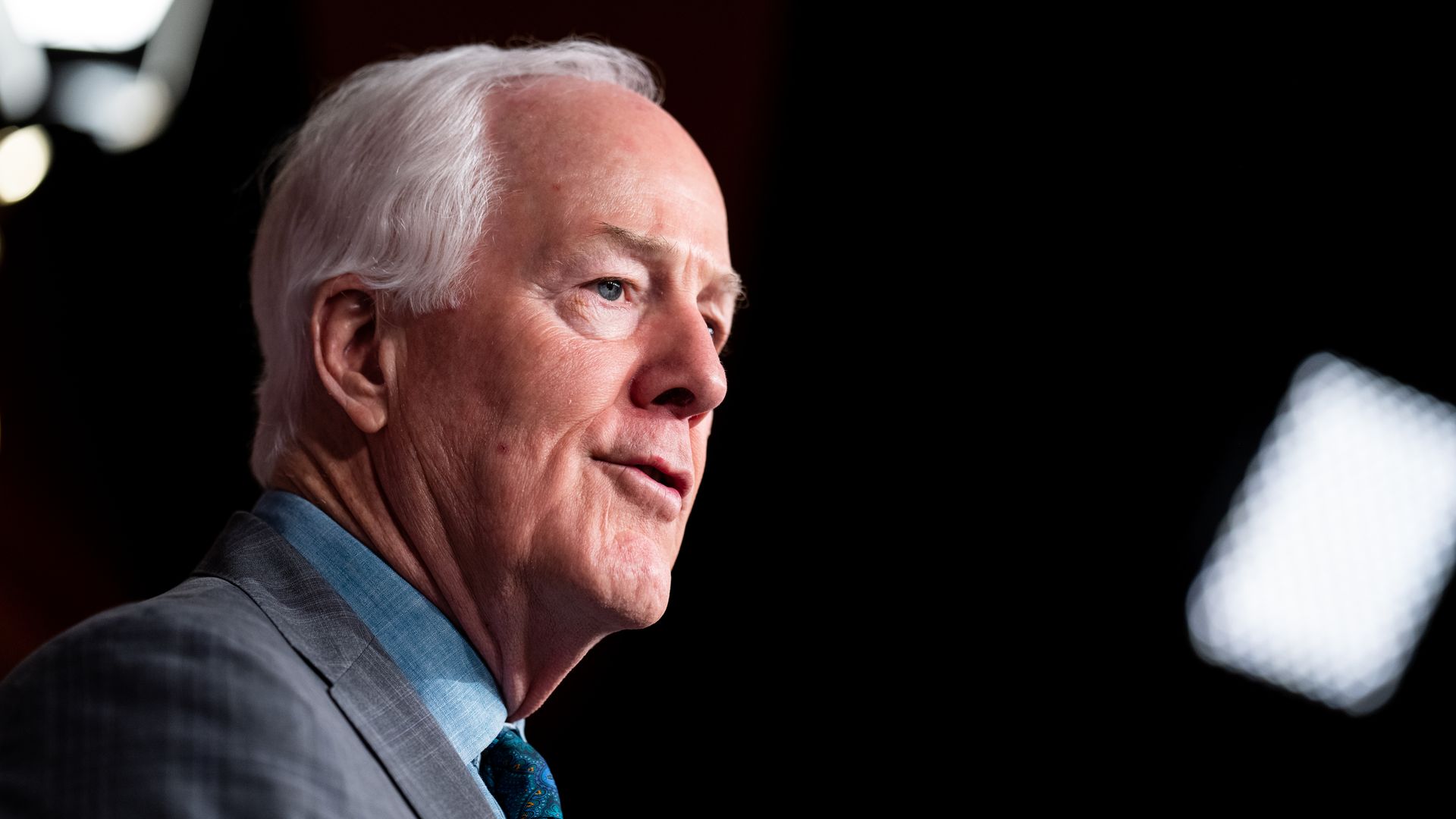 Sen. John Cornyn, R-Texas, participates in the news confernce 