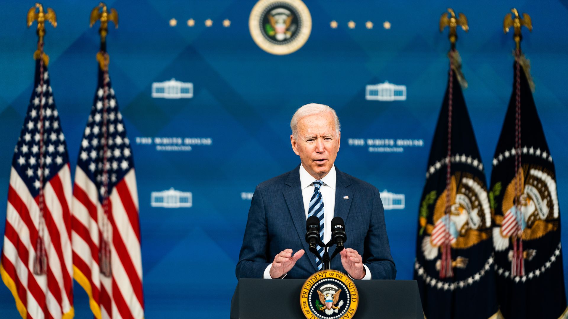 President Joe Biden speaking at the White House on Sept. 2.