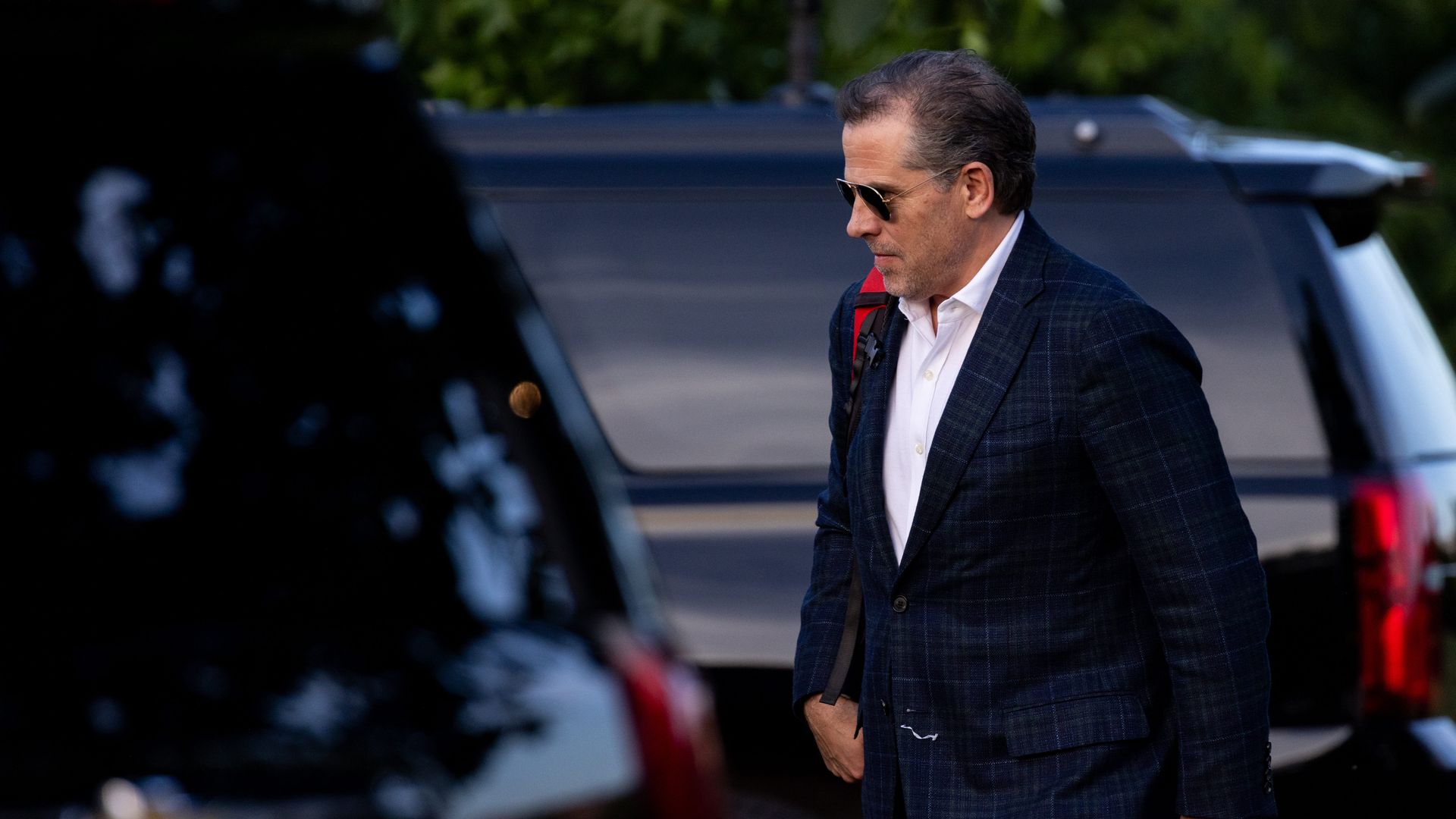 Hunter Biden arrives at Fort Lesley J. McNair in Washington, D.C., on June 25. Photo: Julia Nikhinson/Sipa/Bloomberg via Getty Images