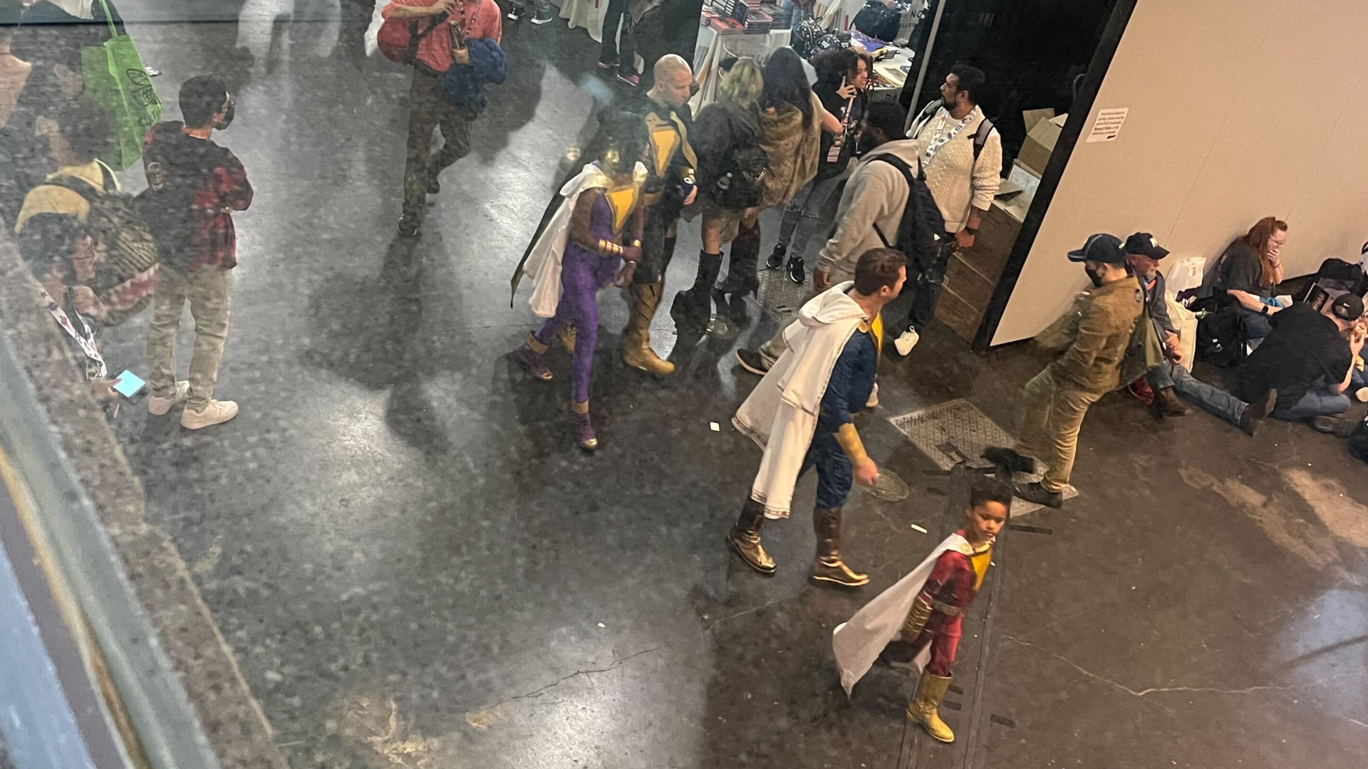 Group dressed as members of the “Shazam Family” at the New York Comic Con, October 8