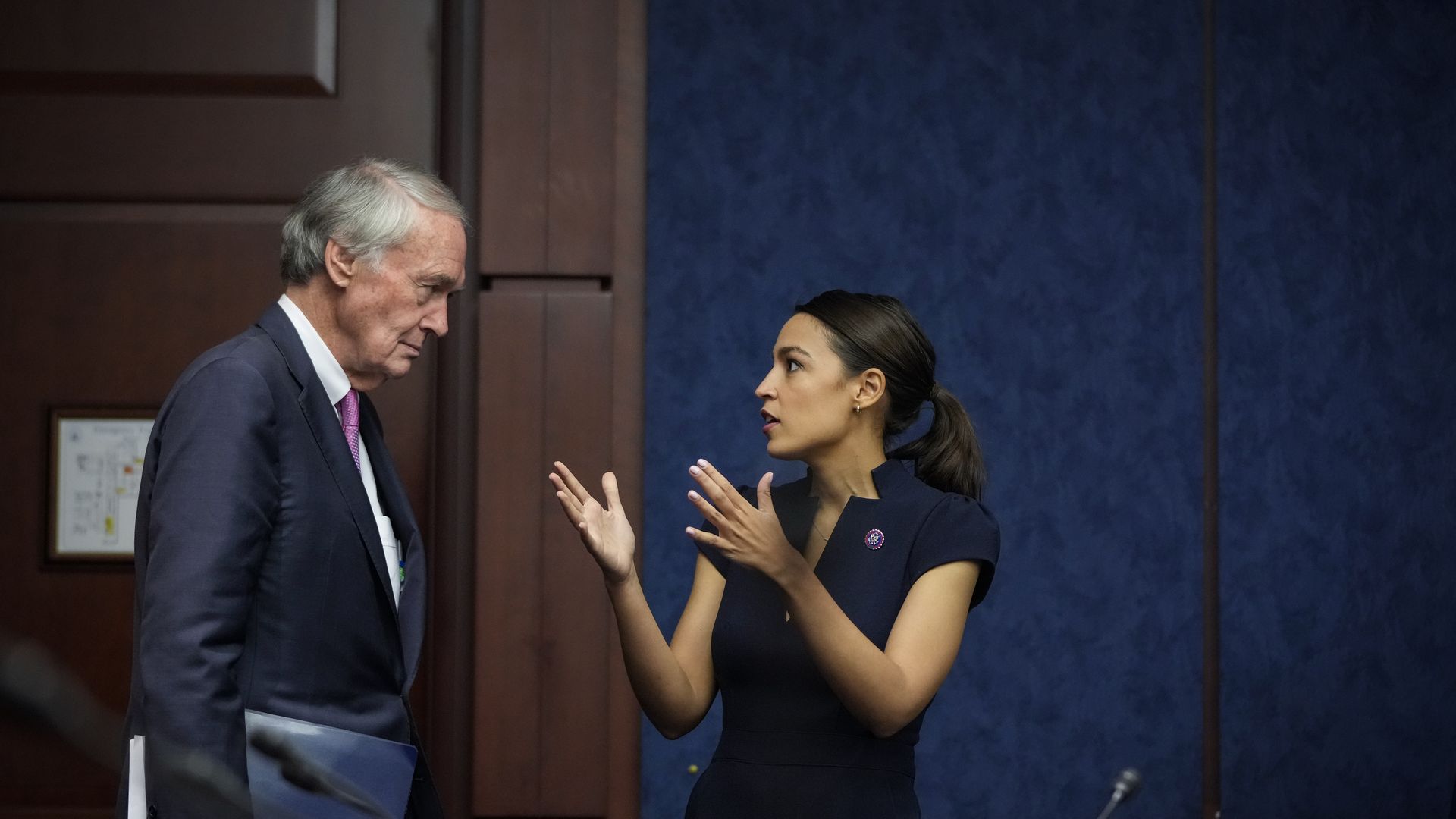 Sen. Ed Markey and AOC