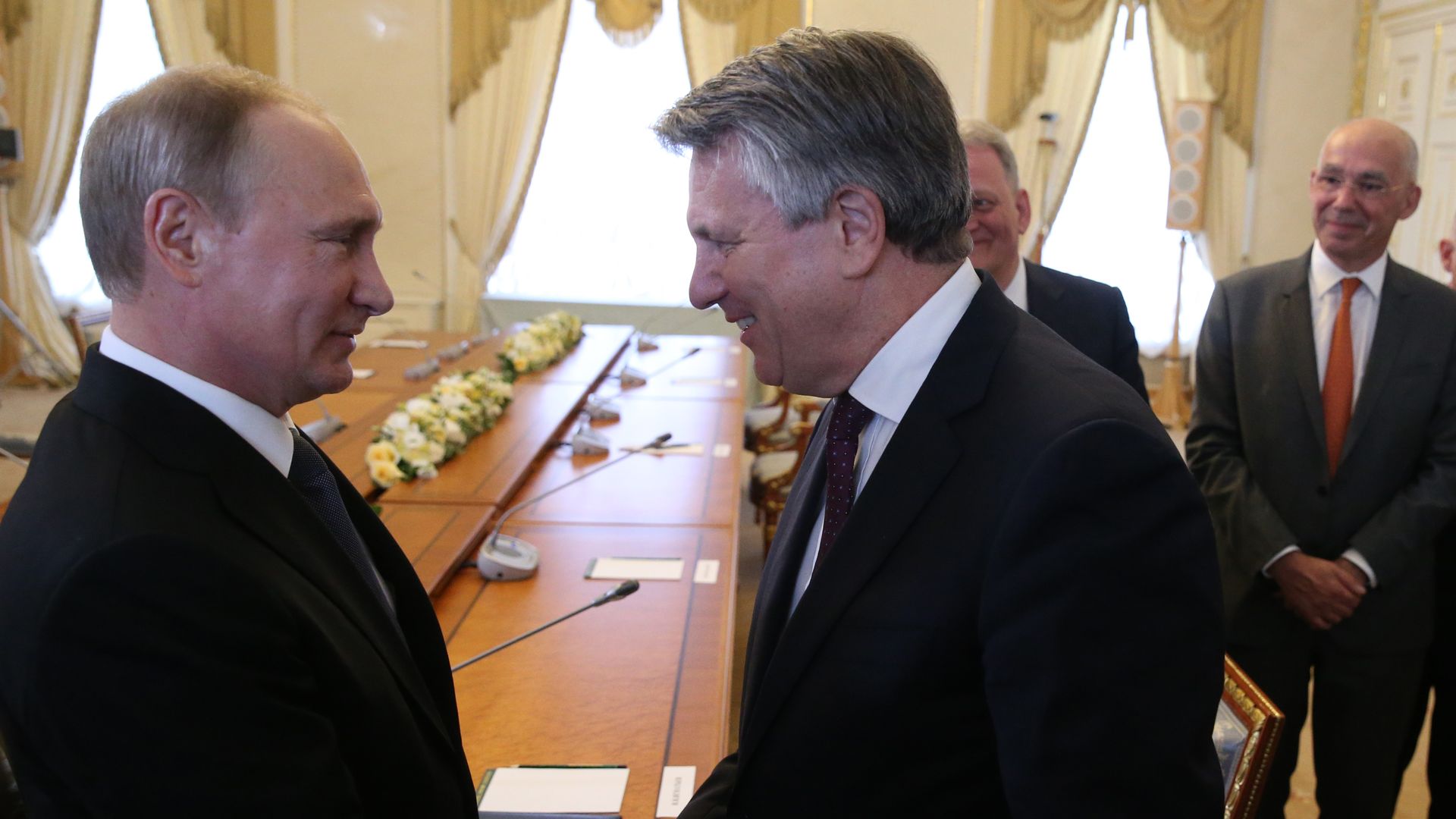 Russian President Vladimir Putin during the meeting with Shell CEO Ben van Beurden in Saint Petersburg, Russia, in 2016.