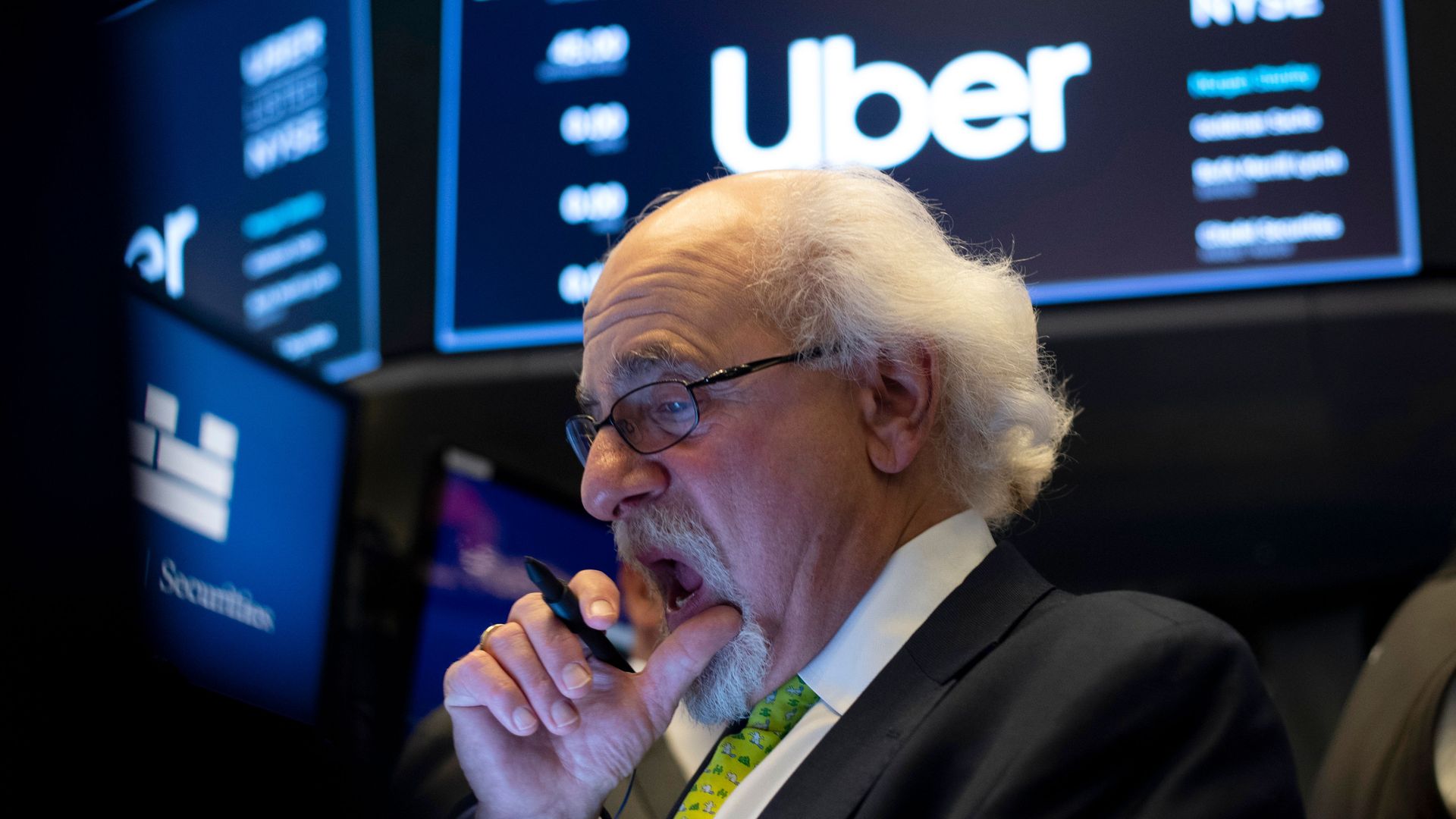 Traders on floor of NYSE