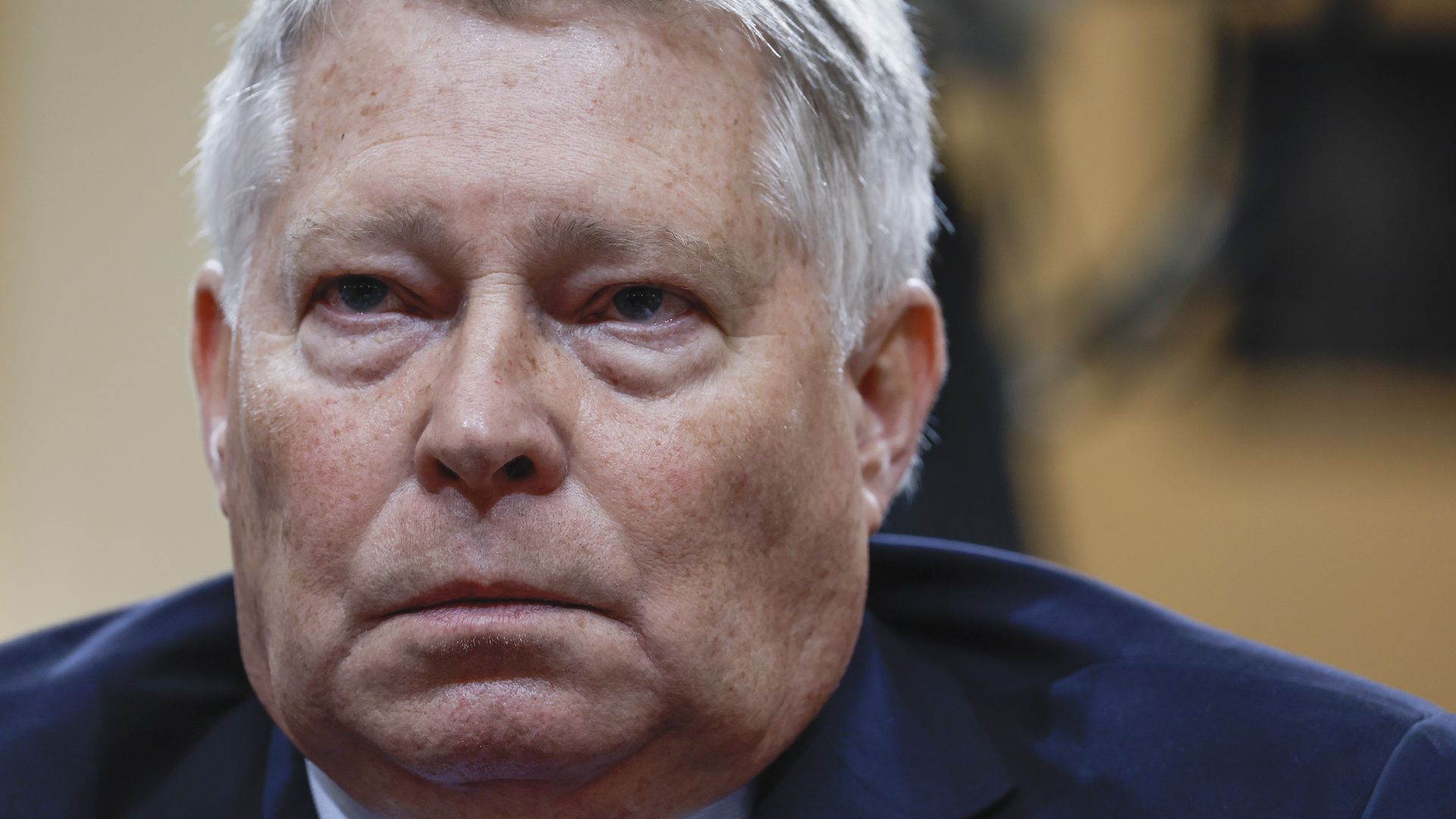 J. Michael Luttig testifies before the House Select Committee to Investigate the January 6th Attack on the U.S. Capitol on June 2022. Photo:  Anna Moneymaker/Getty Images