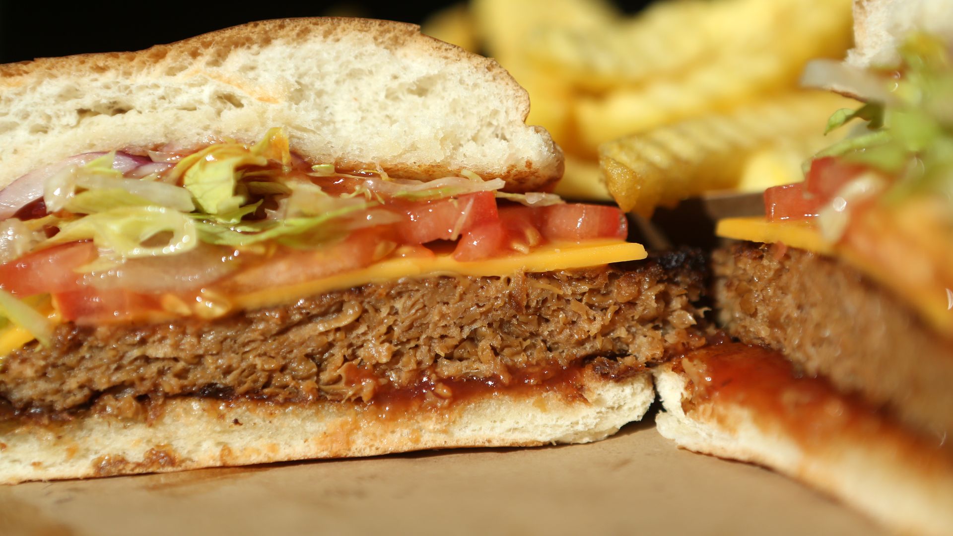 Fake beef burger