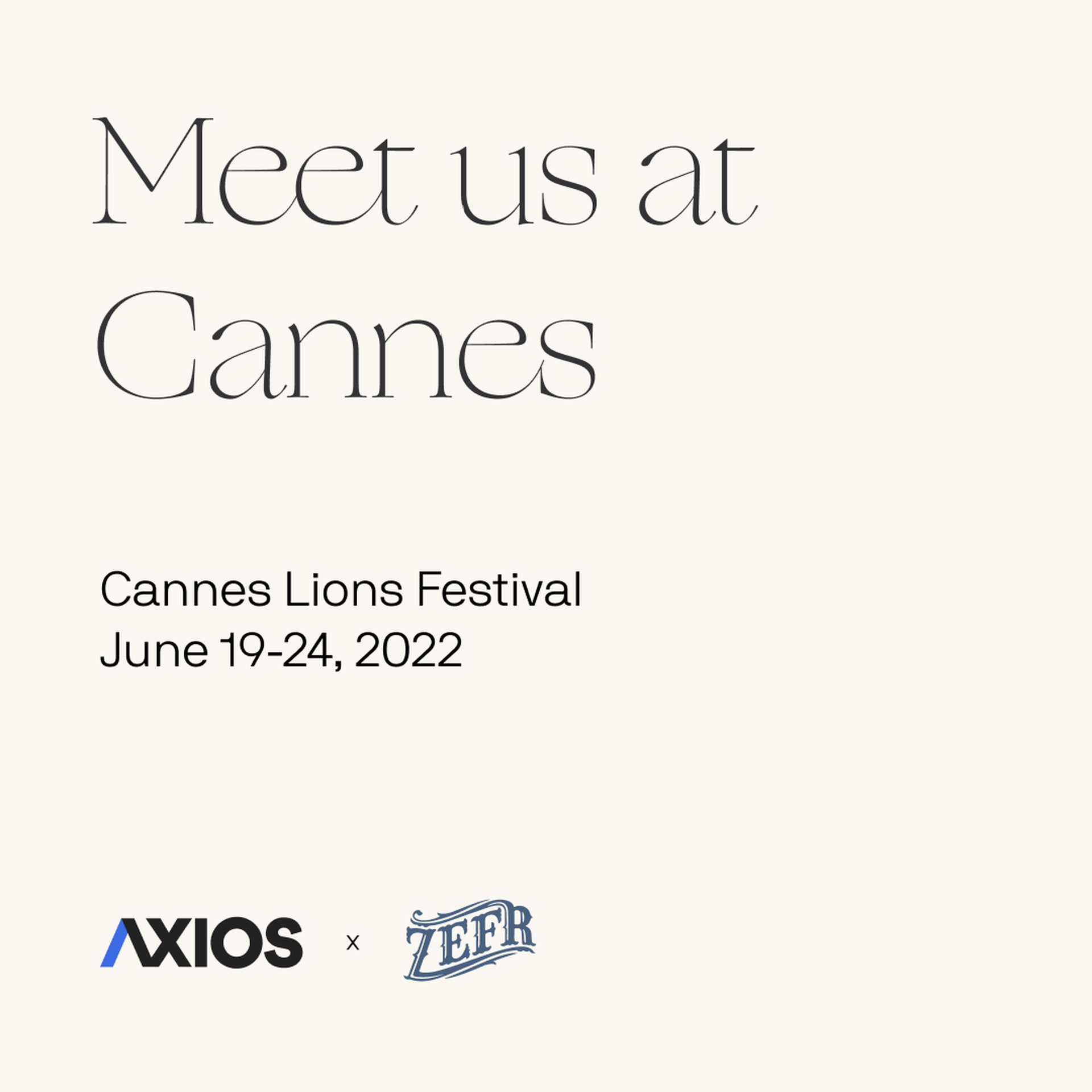 Meet us at Cannes