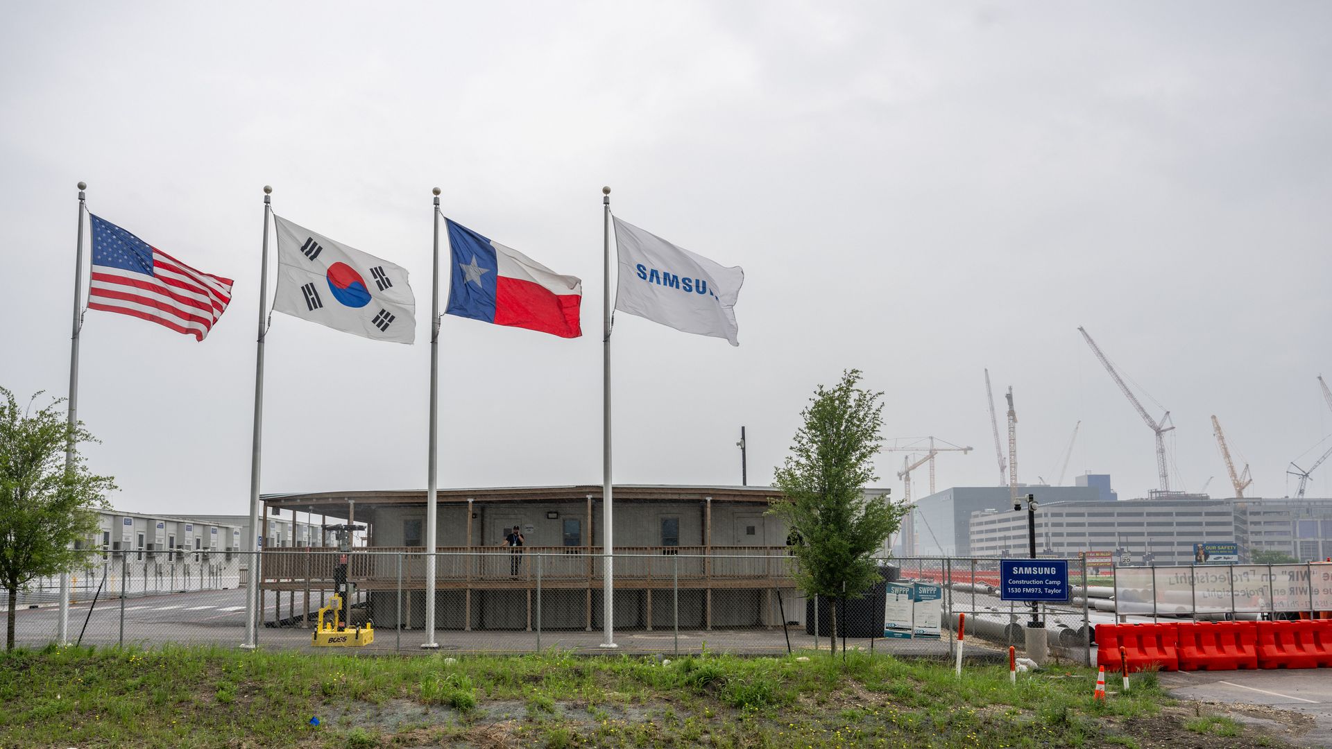 The Samsung facility under construction in Taylor, Texas.