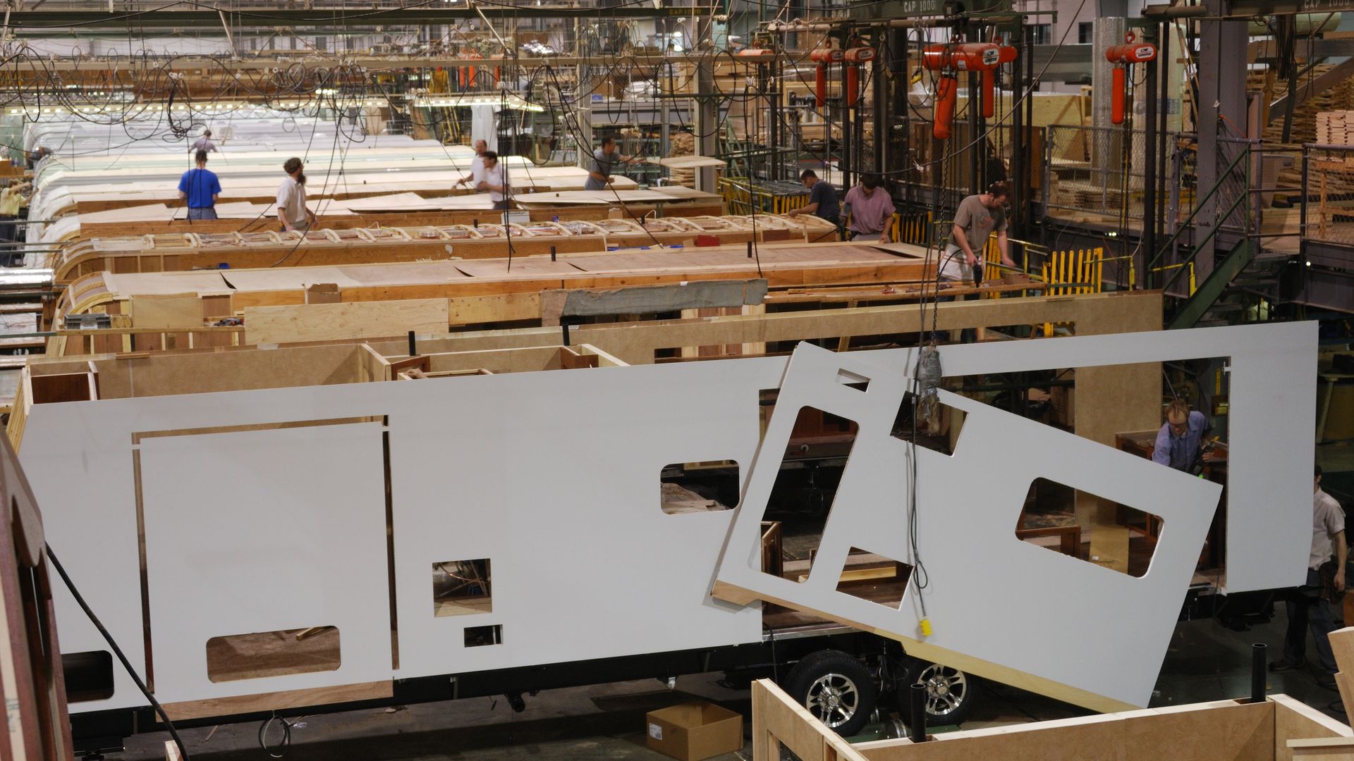 Workers at a factory.