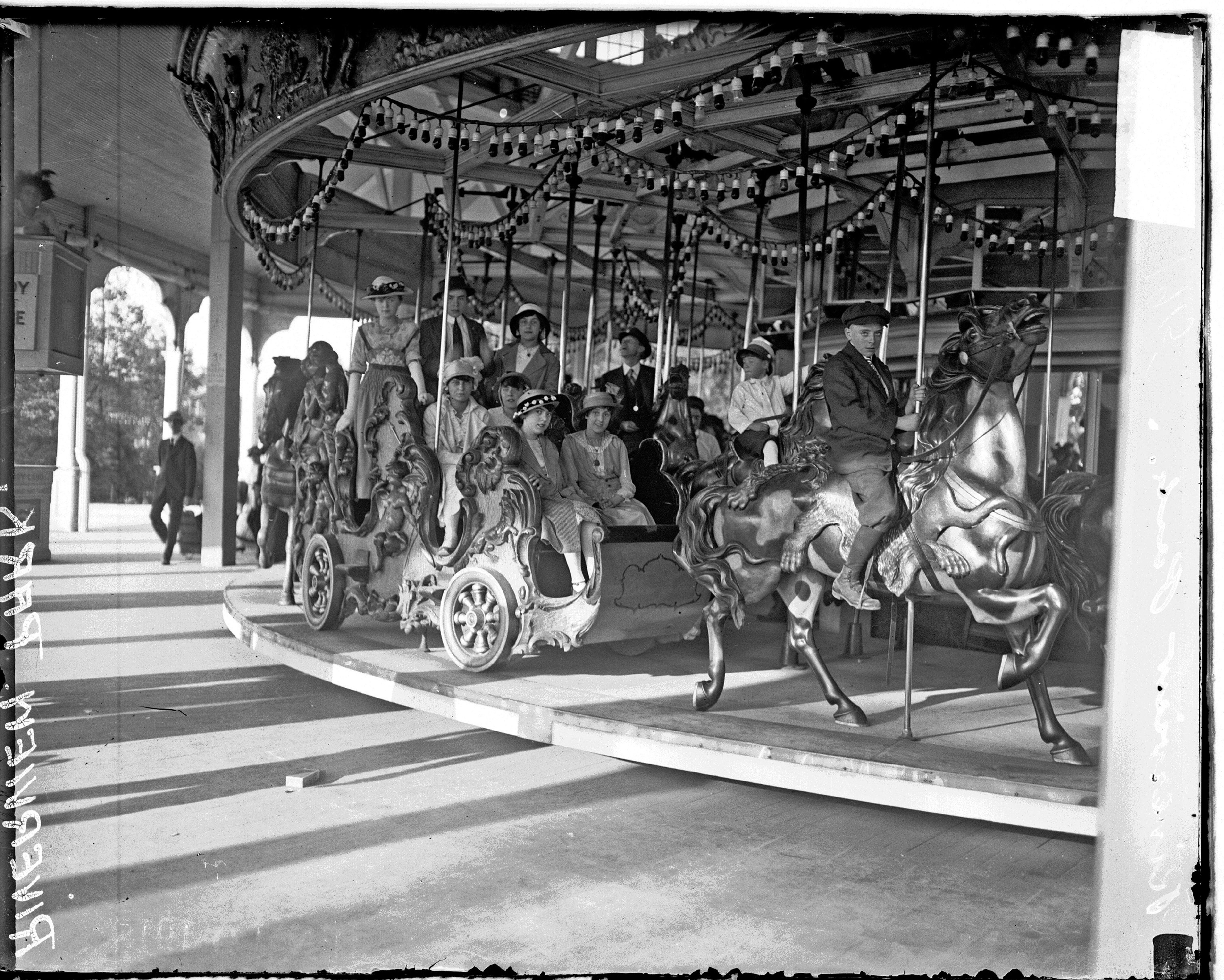Photo of people on a merry go round 