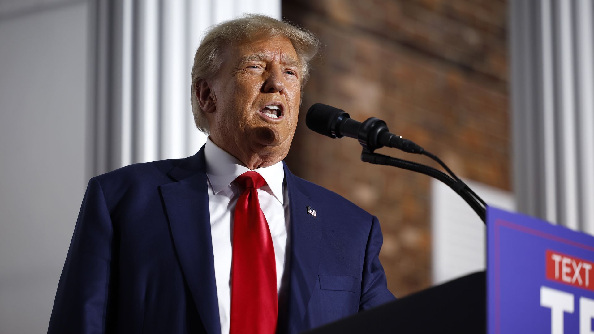 Former President Trump speaks at his golf club 