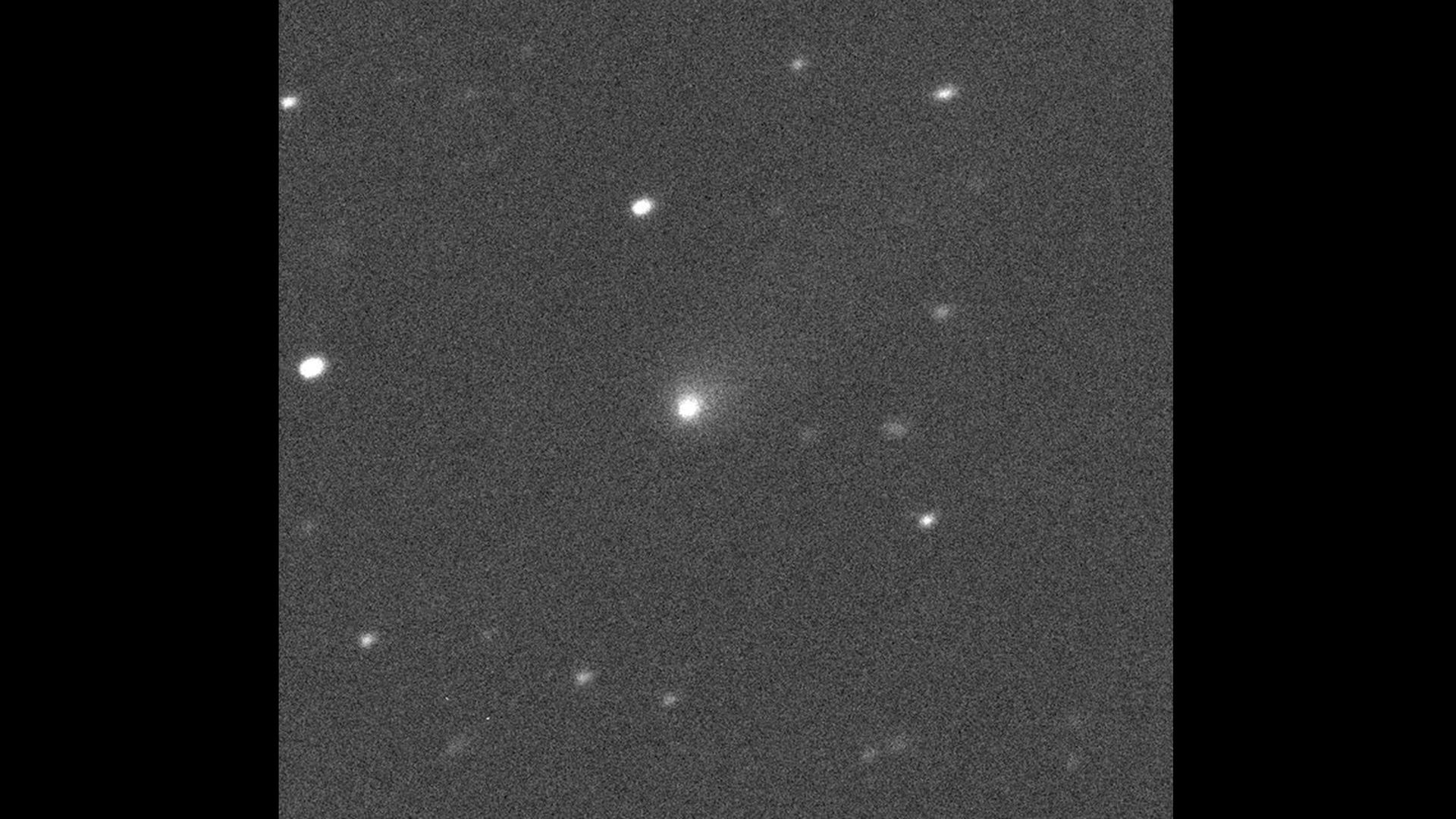 A fuzzy view of a comet in deep space
