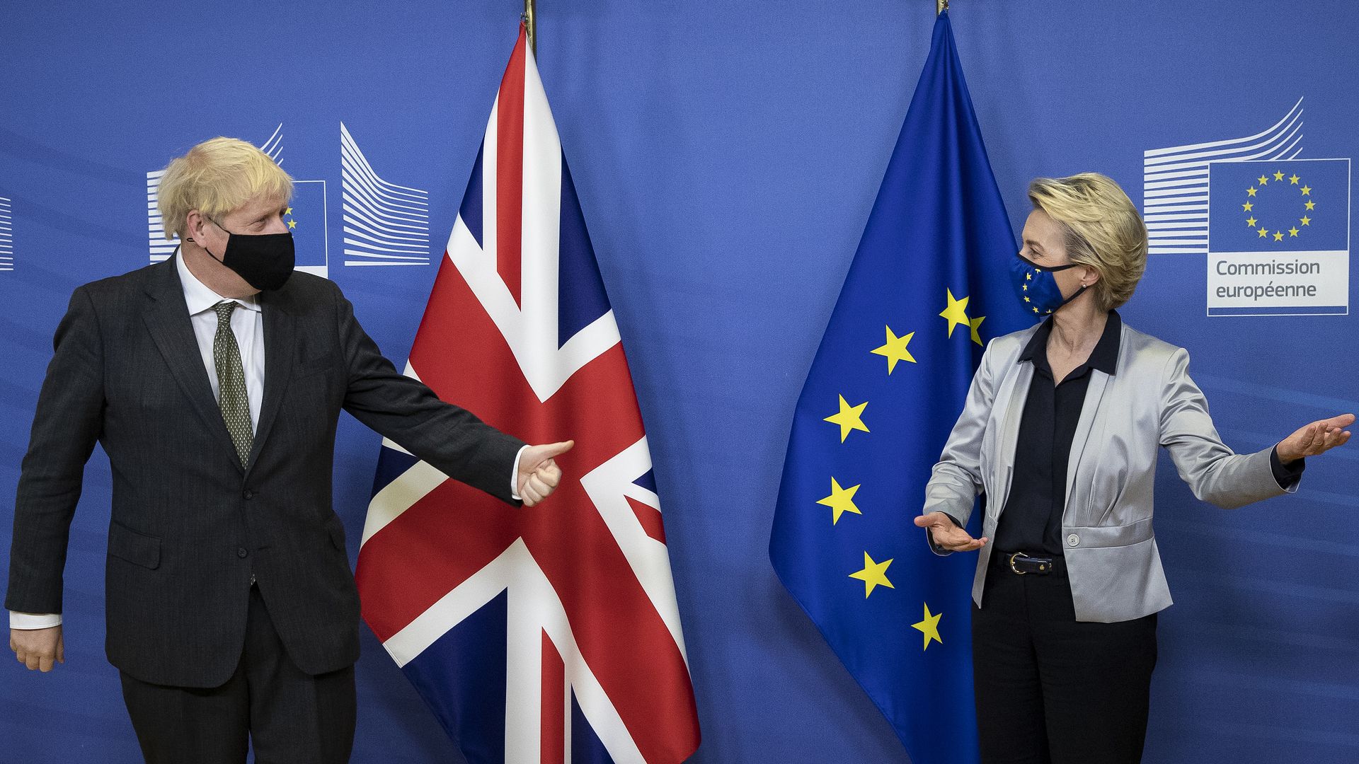 Boris Johnson and Ursula von der Leyen