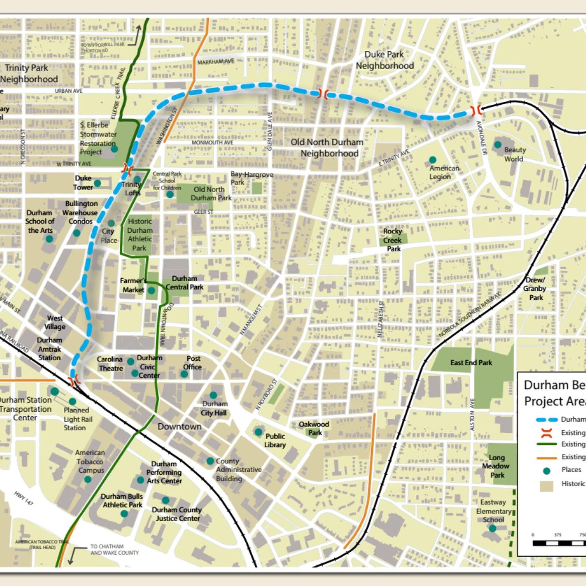 american tobacco trail map durham from Durham, North Carolina - 1,004 Reviews, Wayfinding signs for the American