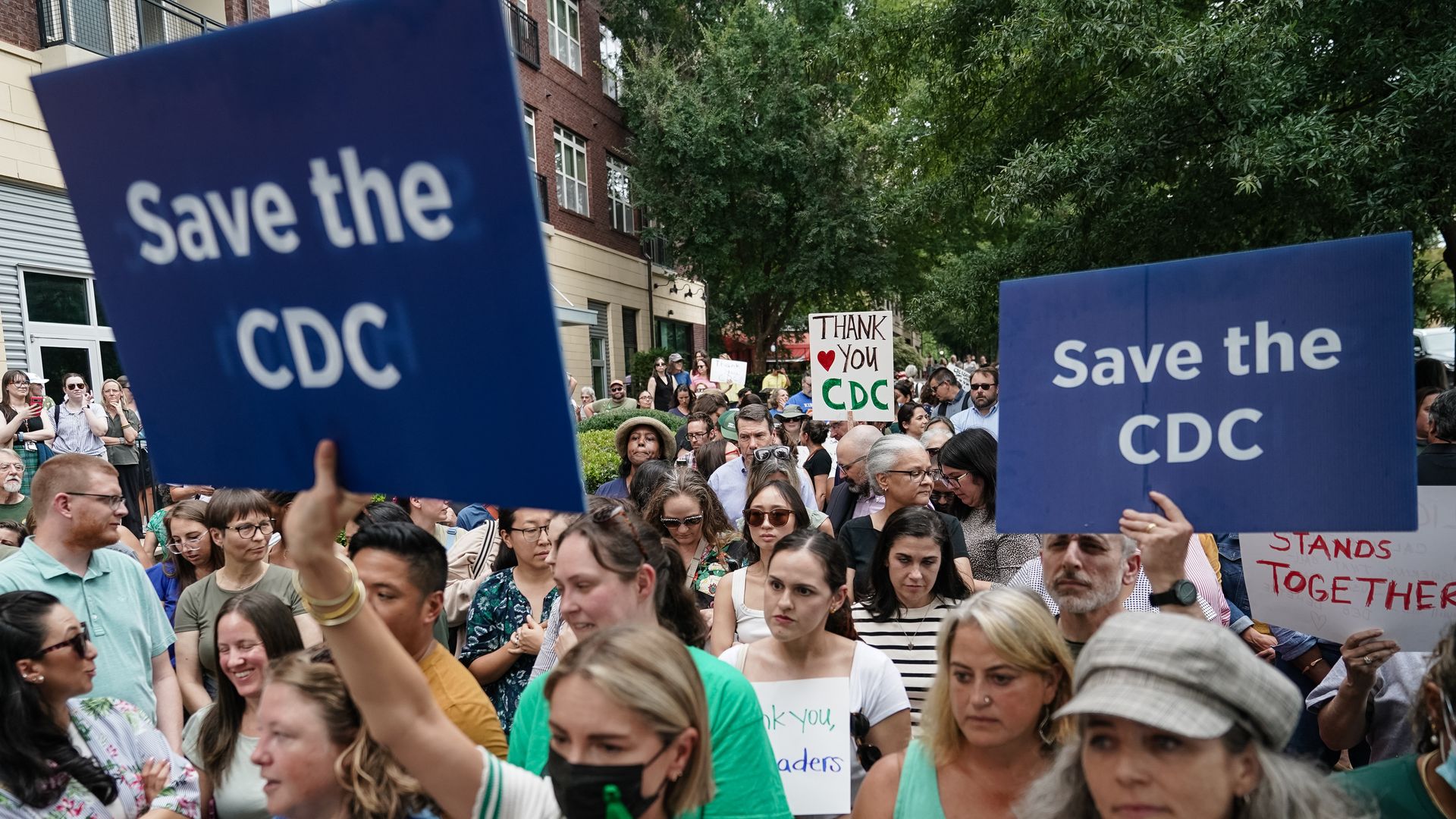 Demonstration at CDC headquarters in Atlanta