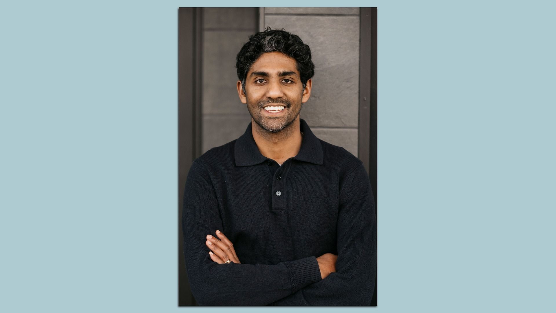Baseten's CEO Tuhin Srivastava stands in front of a building.
