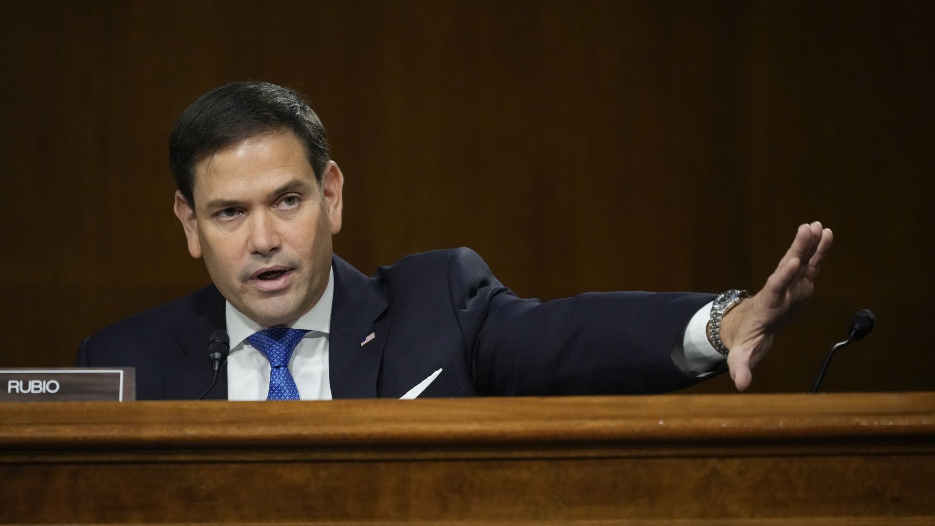 en. Marco Rubio (R-FL) during a Senate Foreign Relations Committee hearing on Capitol Hill, September 14, 2021.
