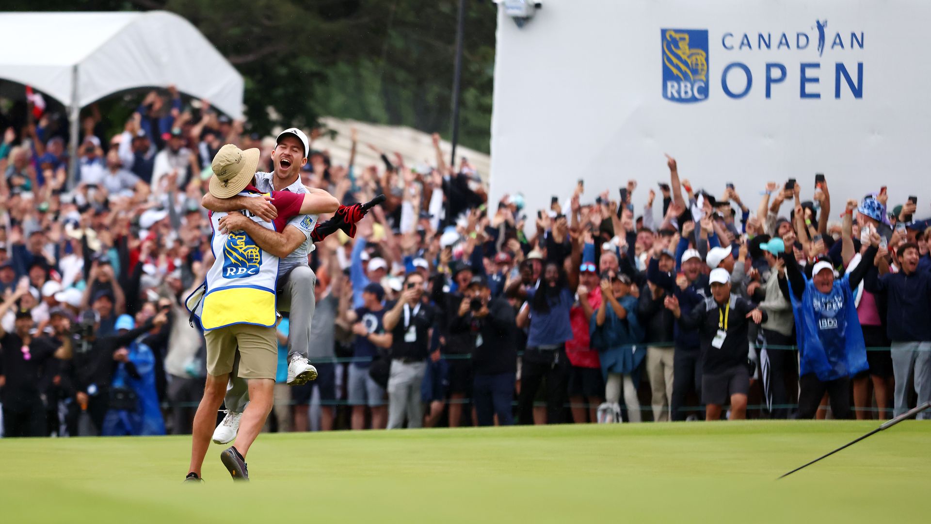 Nick Taylor celebration