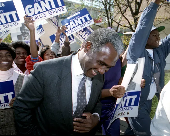 Harvey Gantt runs for senate 1990