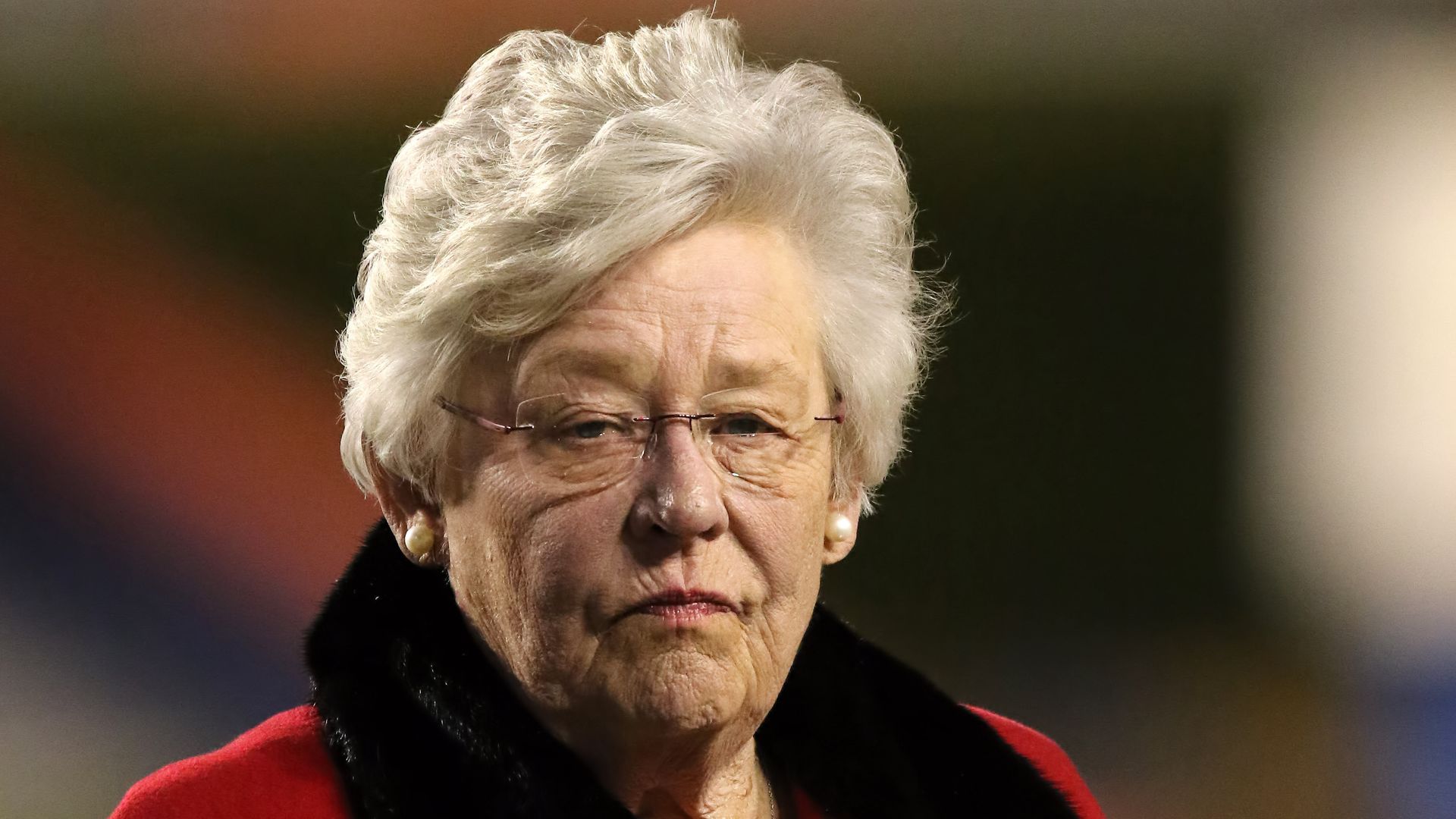 Alabama Governor Kay Ivey is presented with an award on December 4, 2019 at Jordan-Hare Stadium in Auburn, Alabama