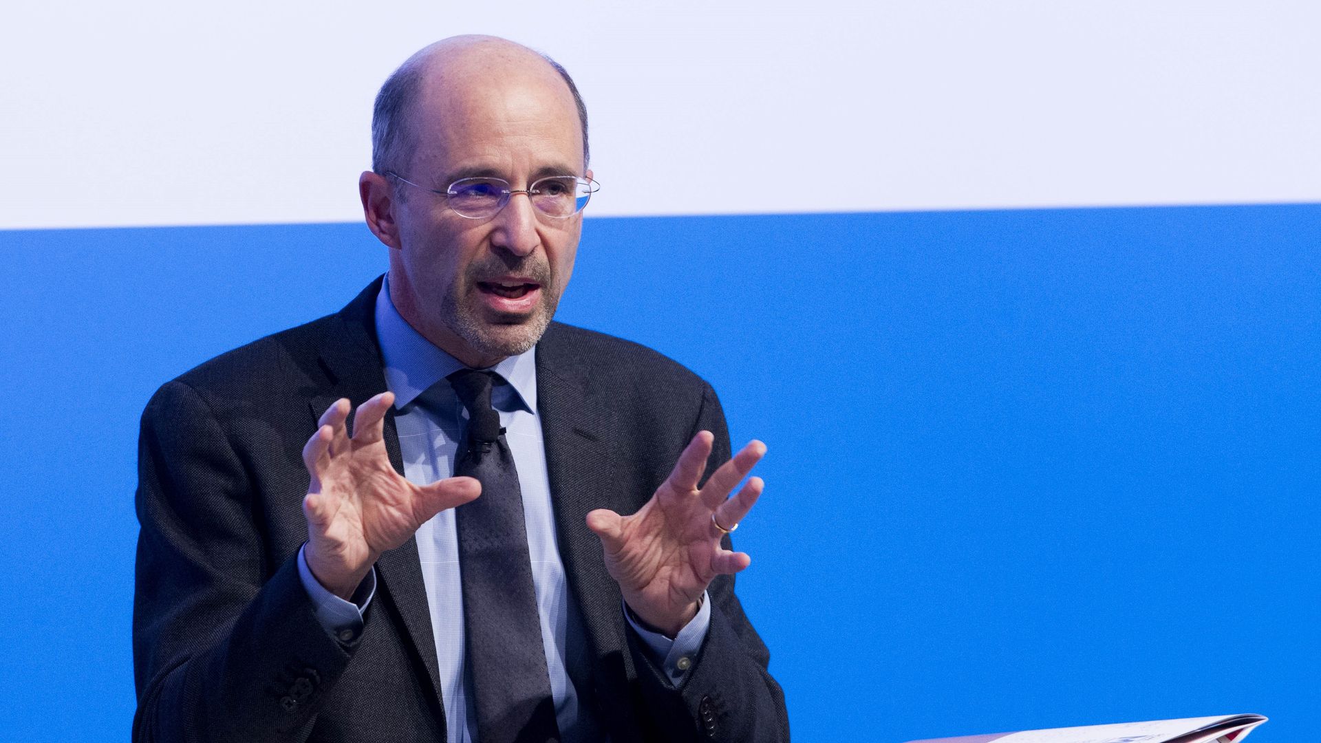 Rob Malley speaks at an event in Rome, Italy in 2017.